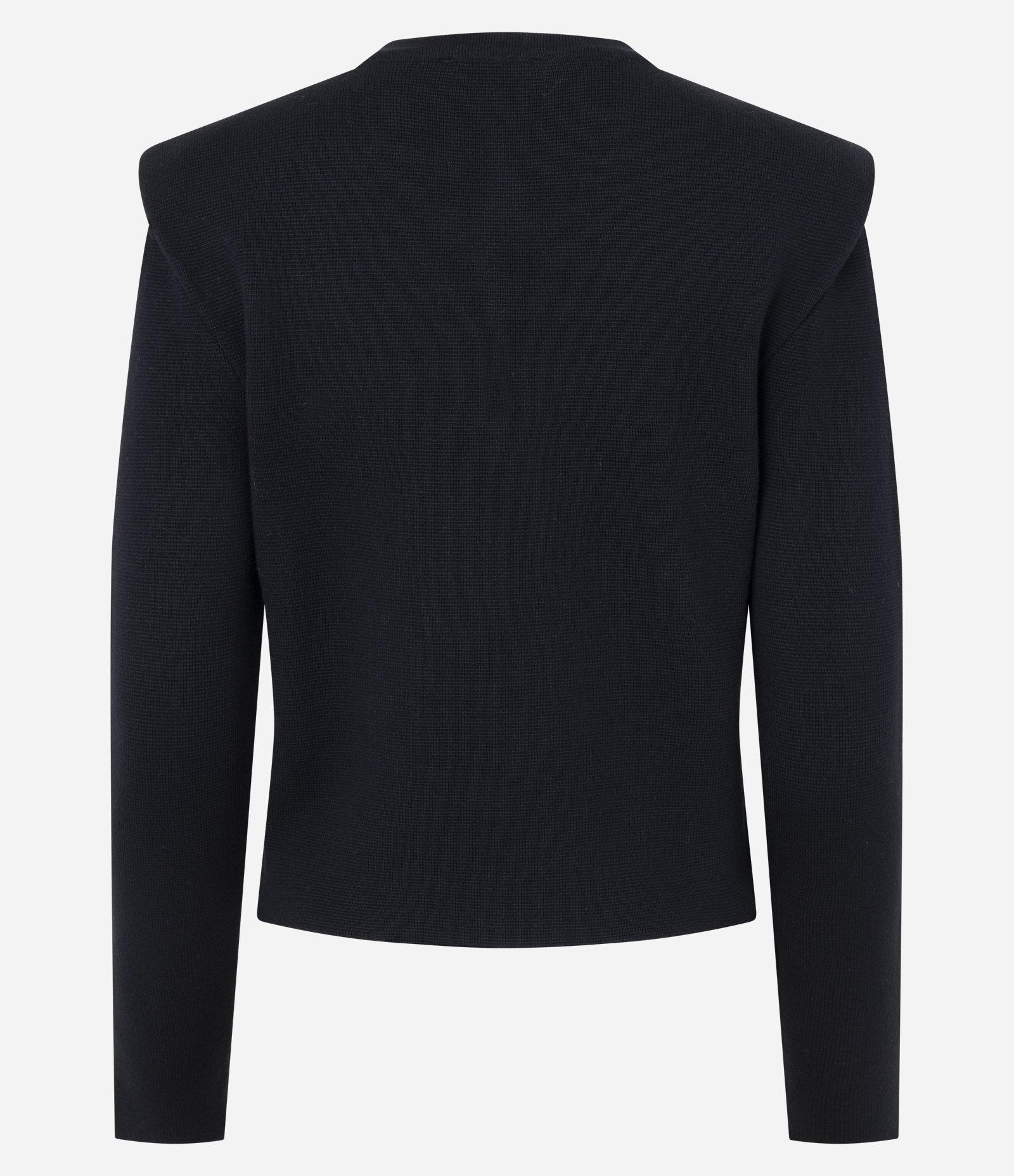 Cardigan Regular em Tricô com Ombreiras Preto 3