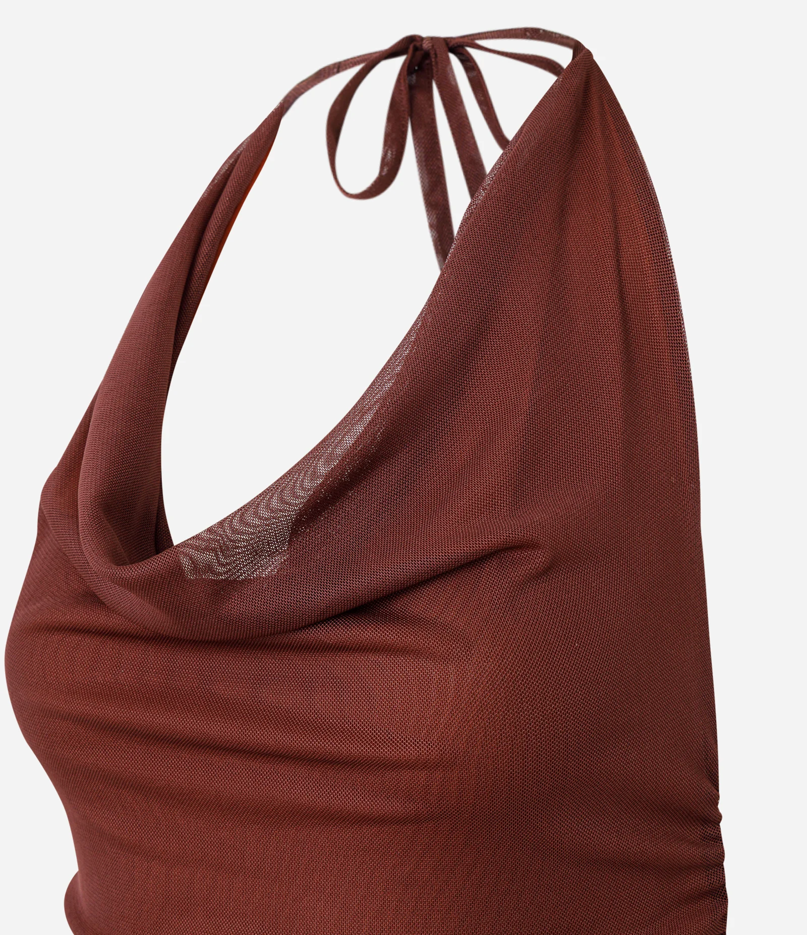 Vestido Curto com Tule e Decote Degagê Frente Única Vermelho 2