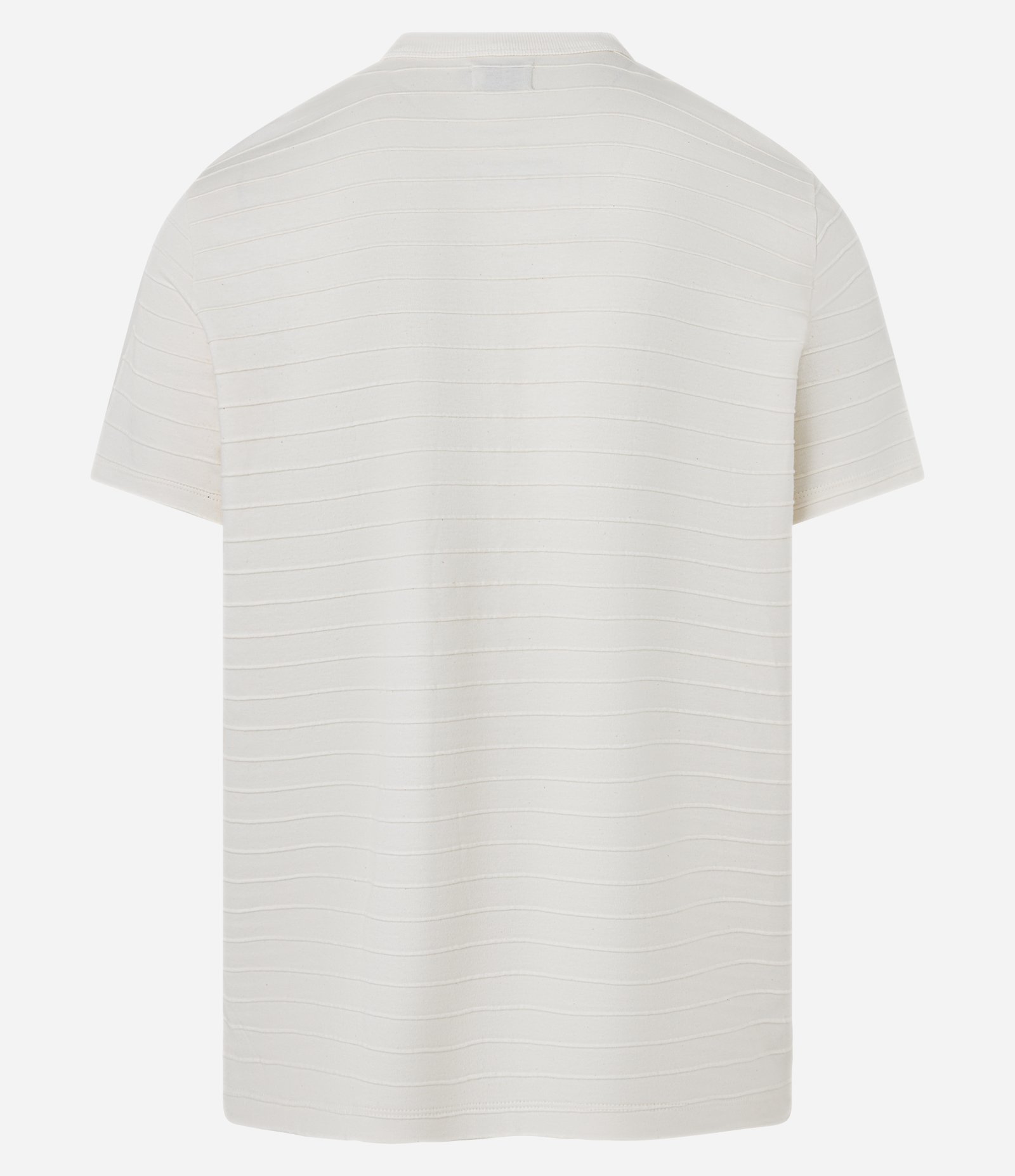 Camiseta Regular em Algodão Trabalhado em Relevo Branco 3