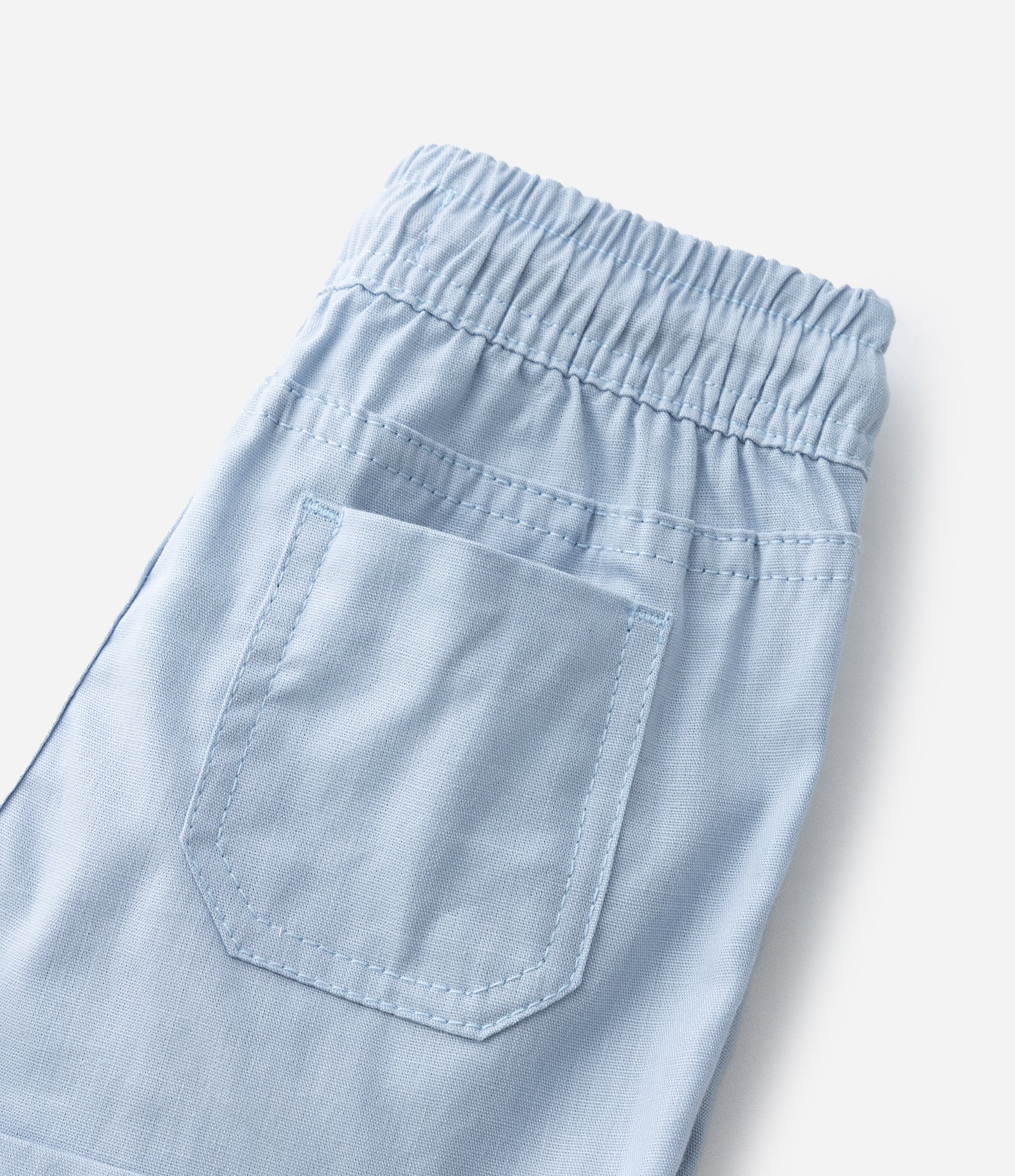 Bermuda Infantil em Sarja com Cós Elástico - Tam 1 a 6 Anos Azul 4