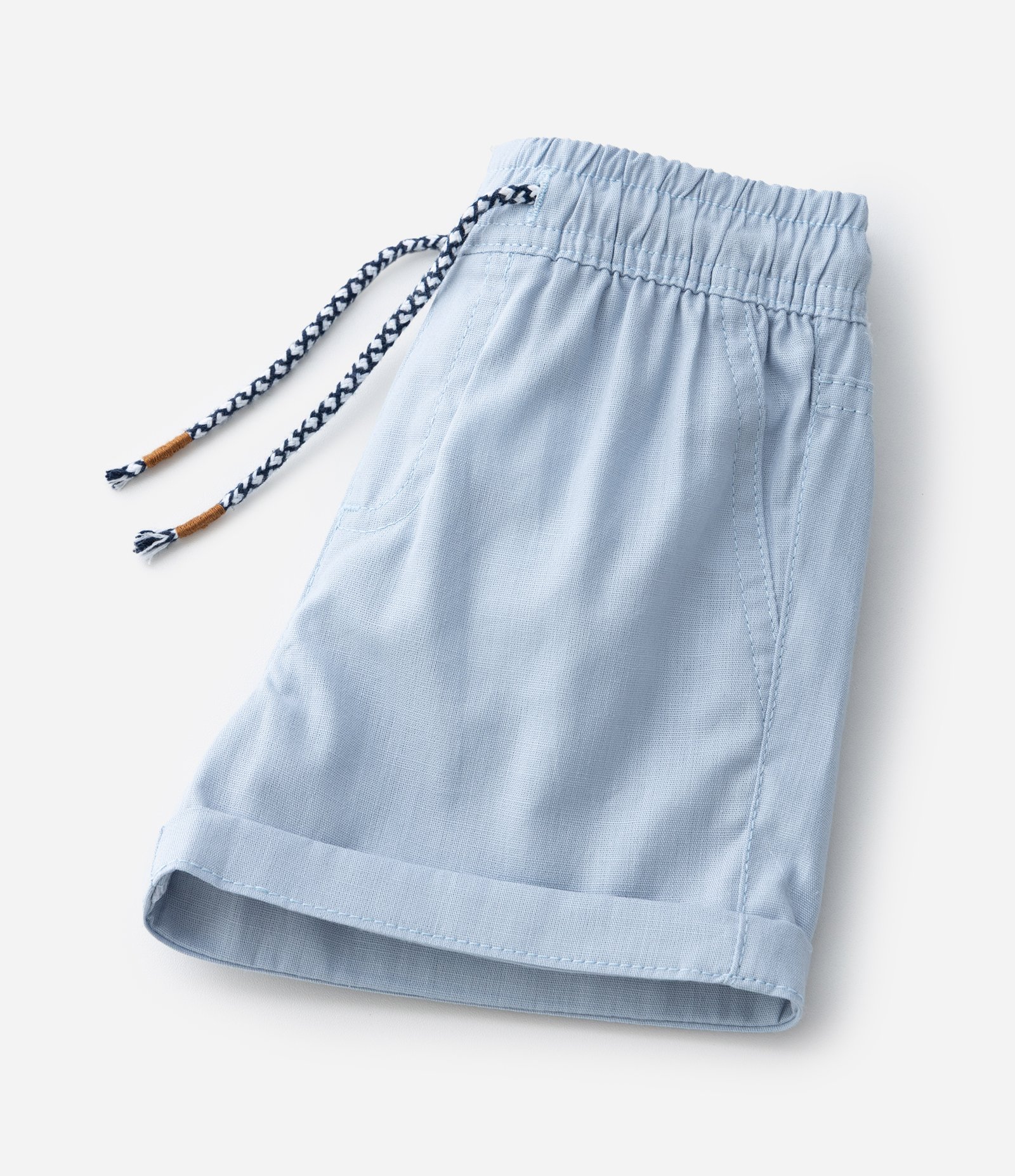 Bermuda Infantil em Sarja com Cós Elástico - Tam 1 a 6 Anos Azul 5