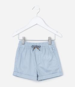 Bermuda Infantil em Sarja com Cós Elástico - Tam 1 a 6 Anos