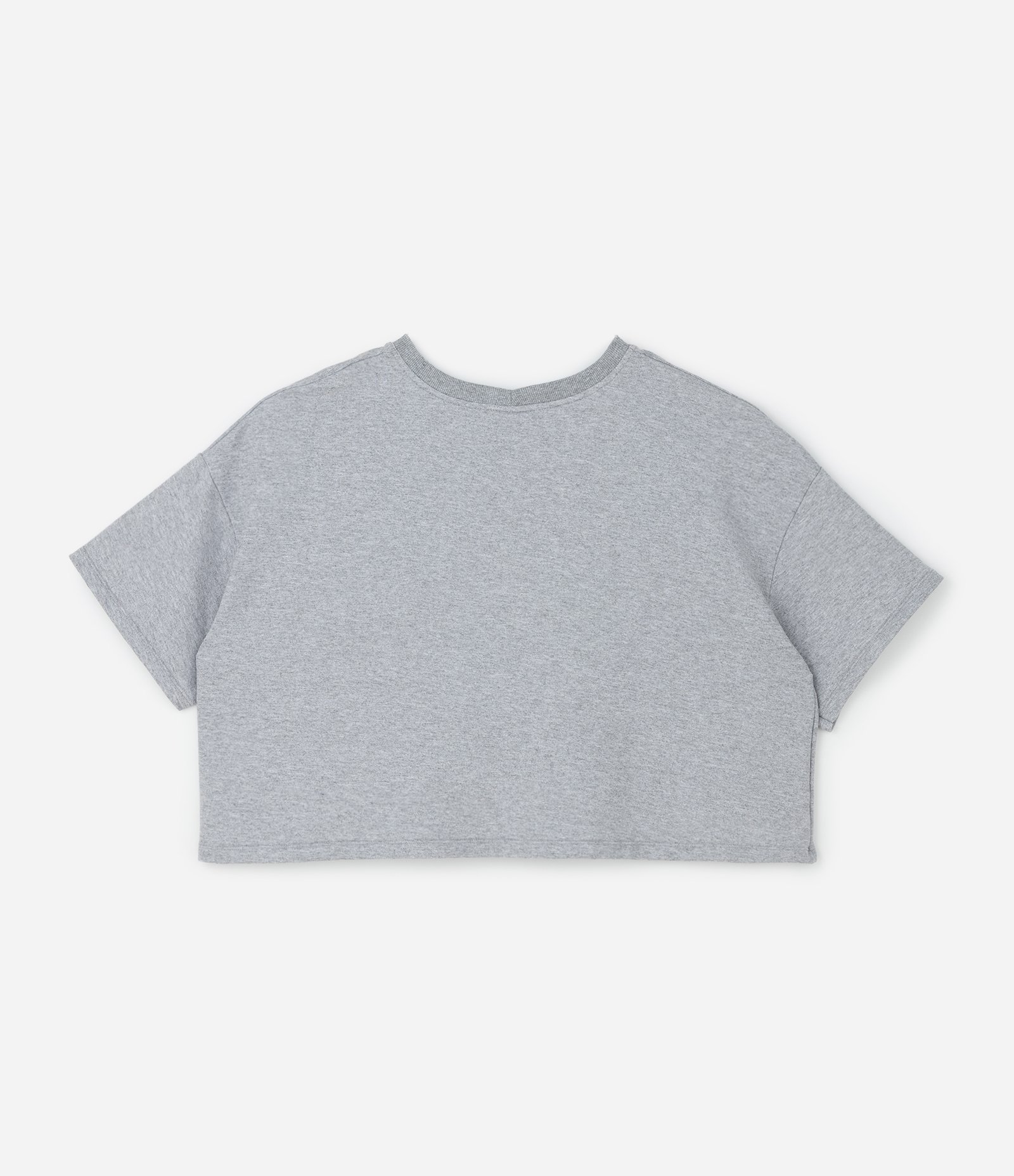 Camiseta Box em Moletom com Lettering Le Sport Curve & Plus Size Cinza 2