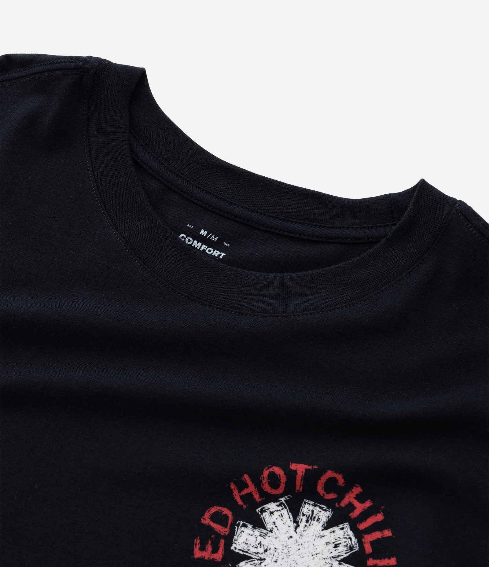 Camiseta Comfort em Algodão com Estampa Red Hot Chili Peppers Preto 3