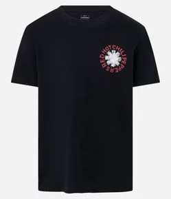 Camiseta Comfort em Algodão com Estampa Red Hot Chili Peppers