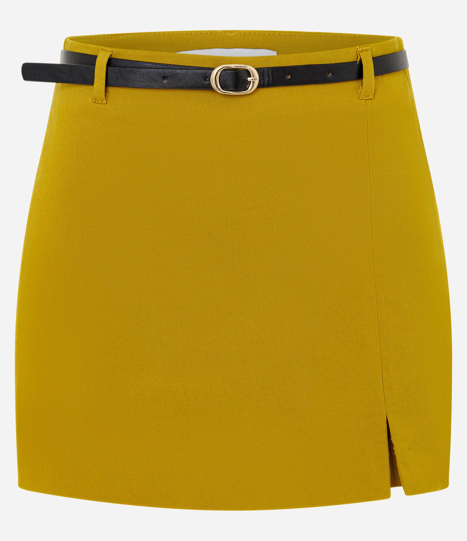 Short Saia em Bengaline com Cinto e Fenda Frontal Verde 5