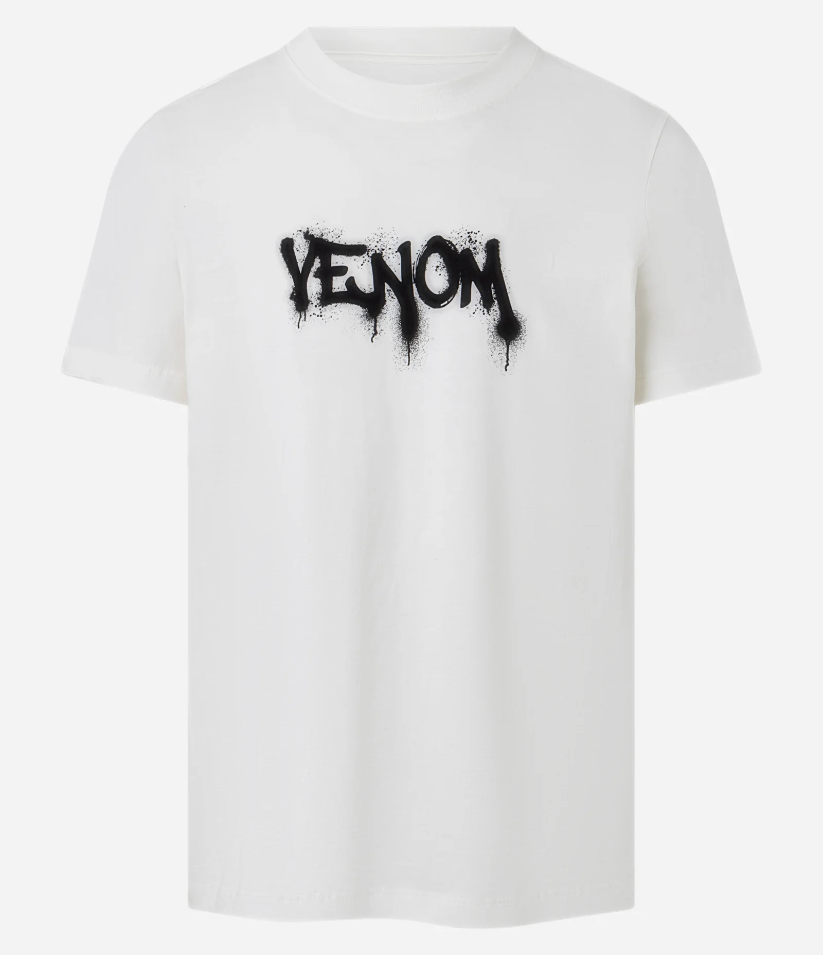 Camiseta Regular em Algodão com Estampa do Venom Branco 1