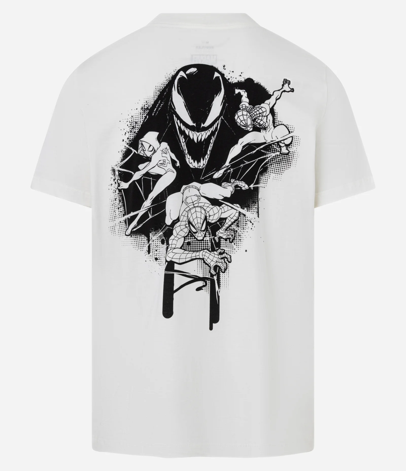 Camiseta Regular em Algodão com Estampa do Venom Branco 2