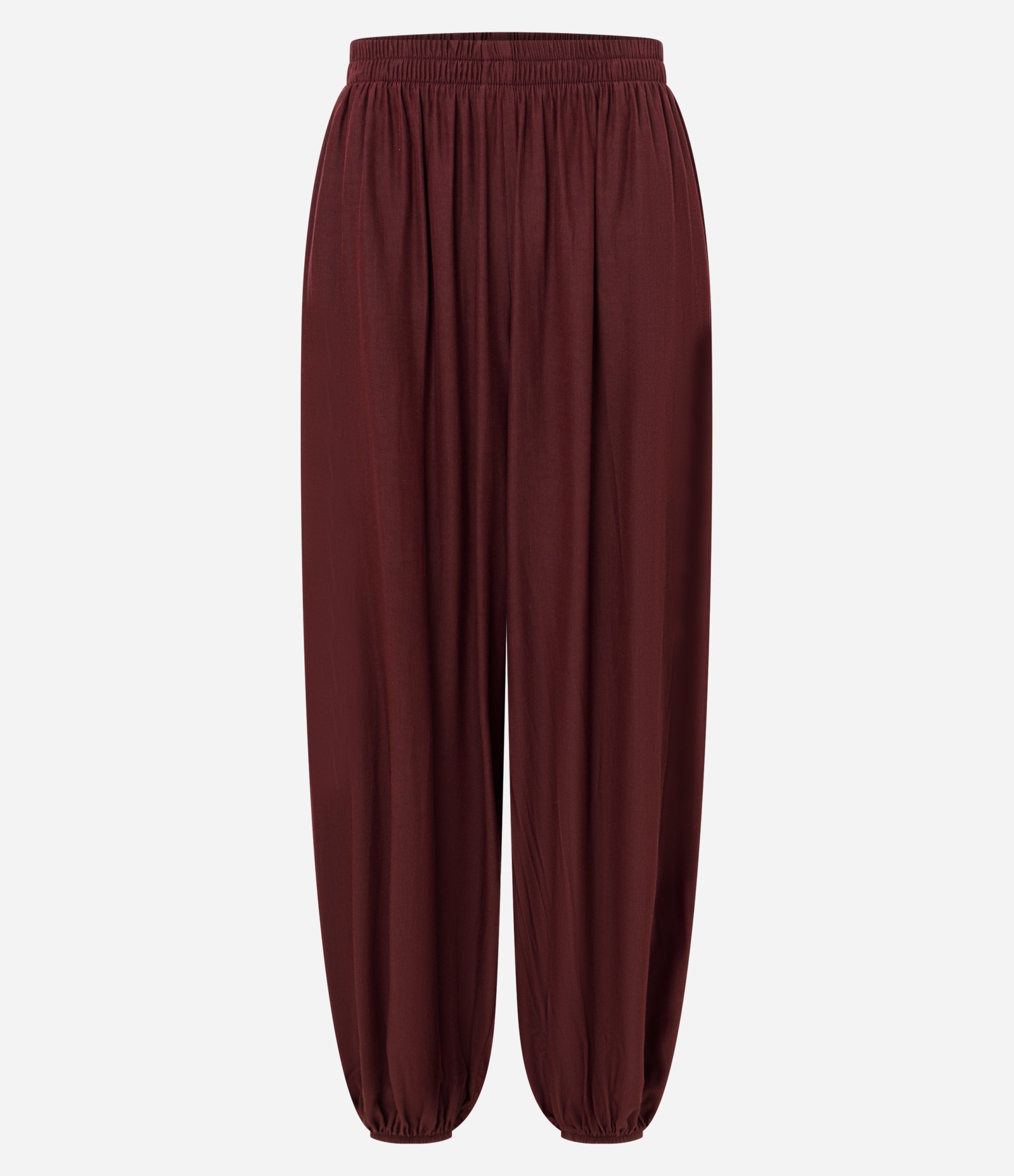 Calça Aladim em Viscose com Efeito Acetinado Vinho 1