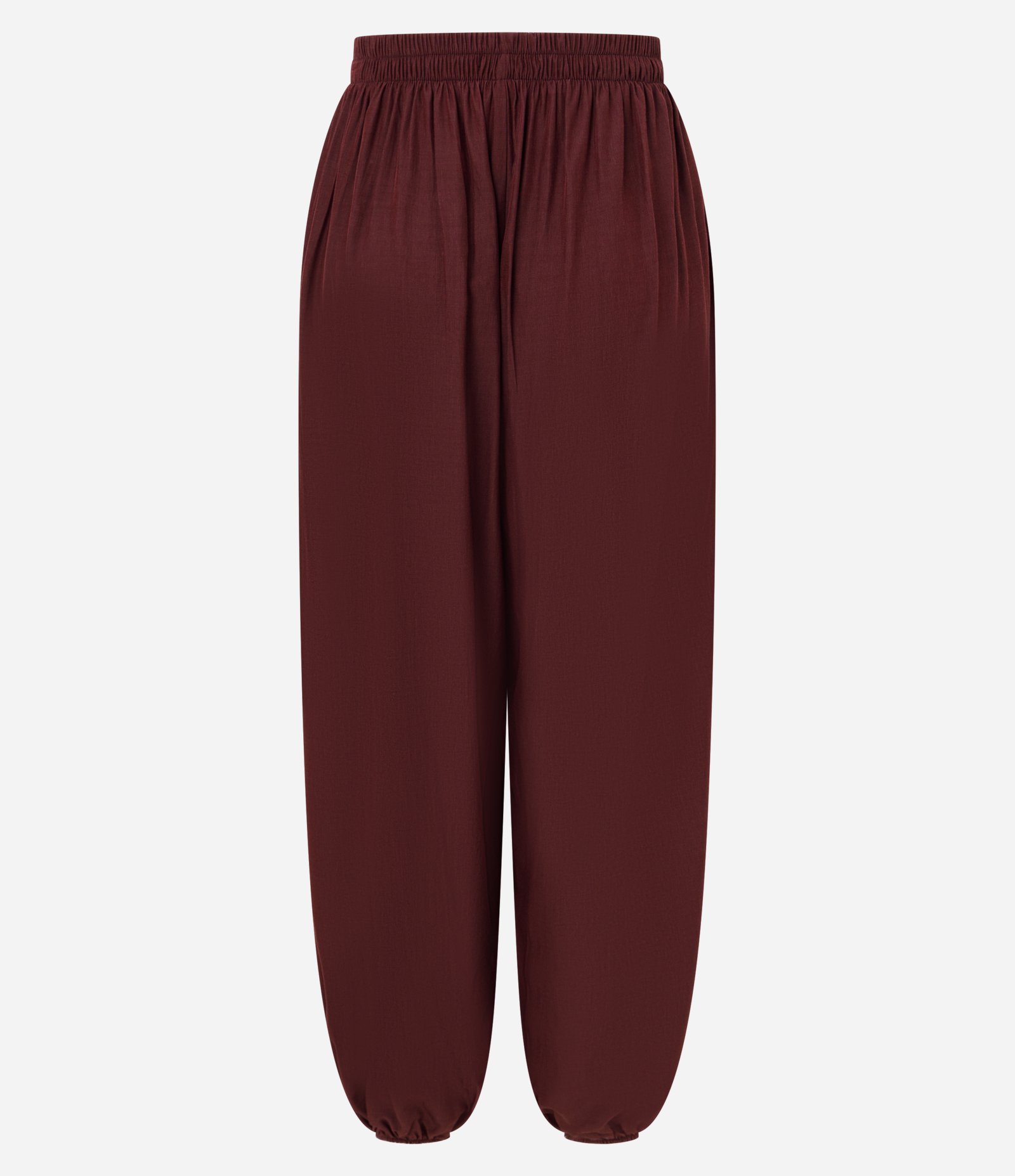 Calça Aladim em Viscose com Efeito Acetinado Vinho 2
