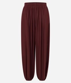 Calça Aladim em Viscose com Efeito Acetinado