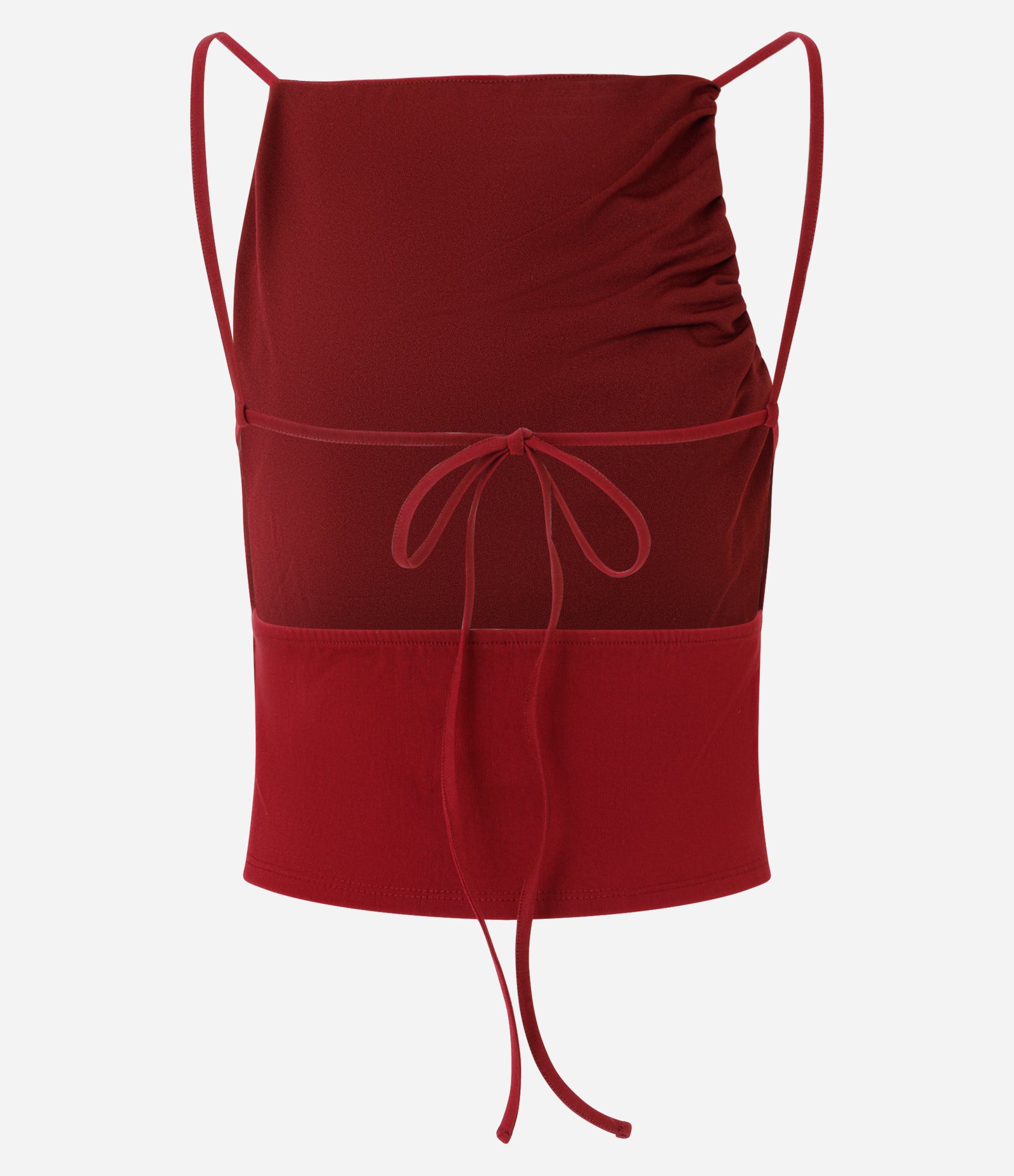 Blusa Regular em Bengaline com Amarração nas Costas Vermelho 5