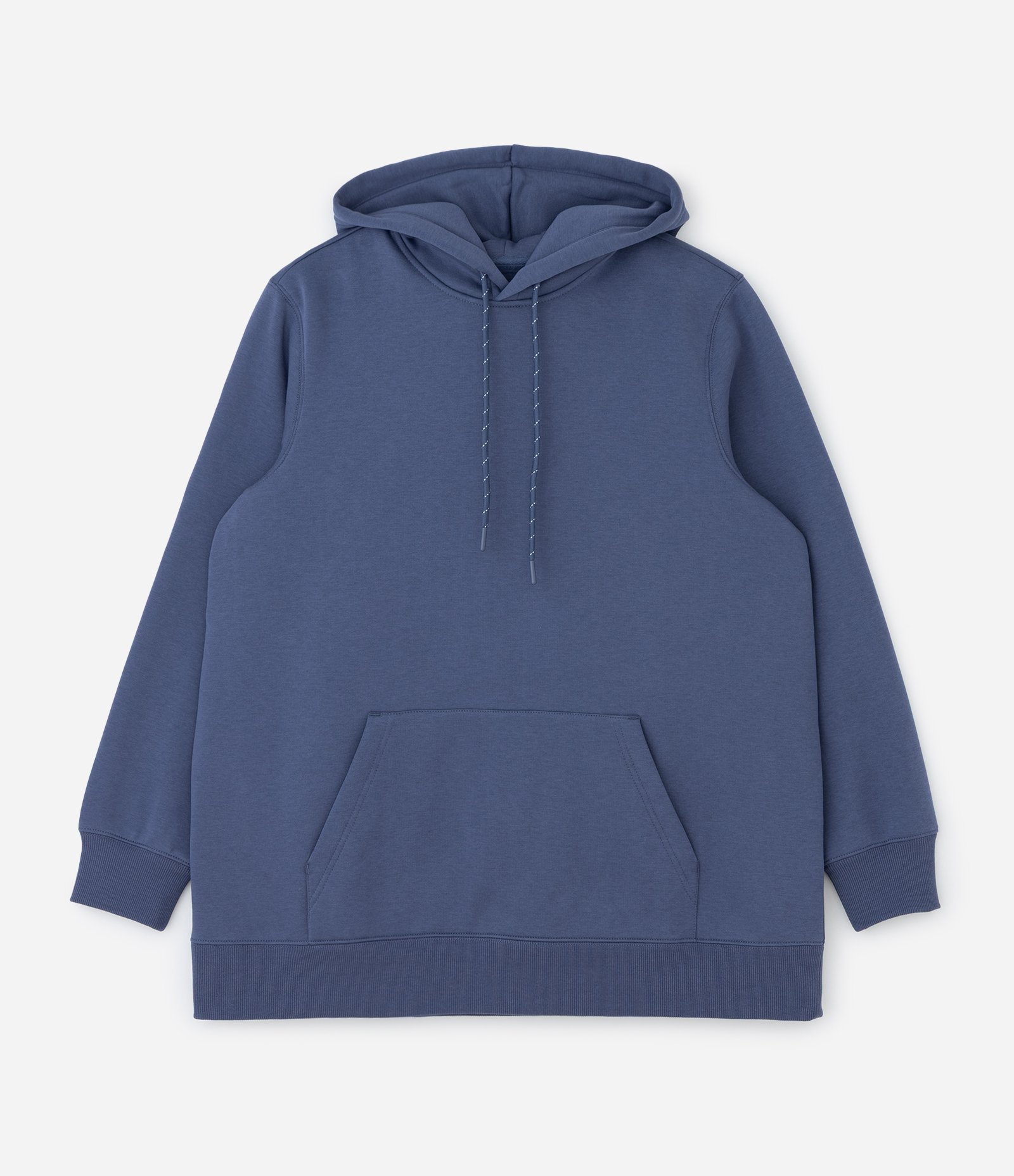 Casaco Fechado Esportivo em Moletom com Felpa e Capuz Curve & Plus Size Azul 5