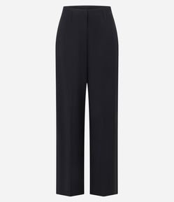 Calça Wide Leg em Flame com Friso