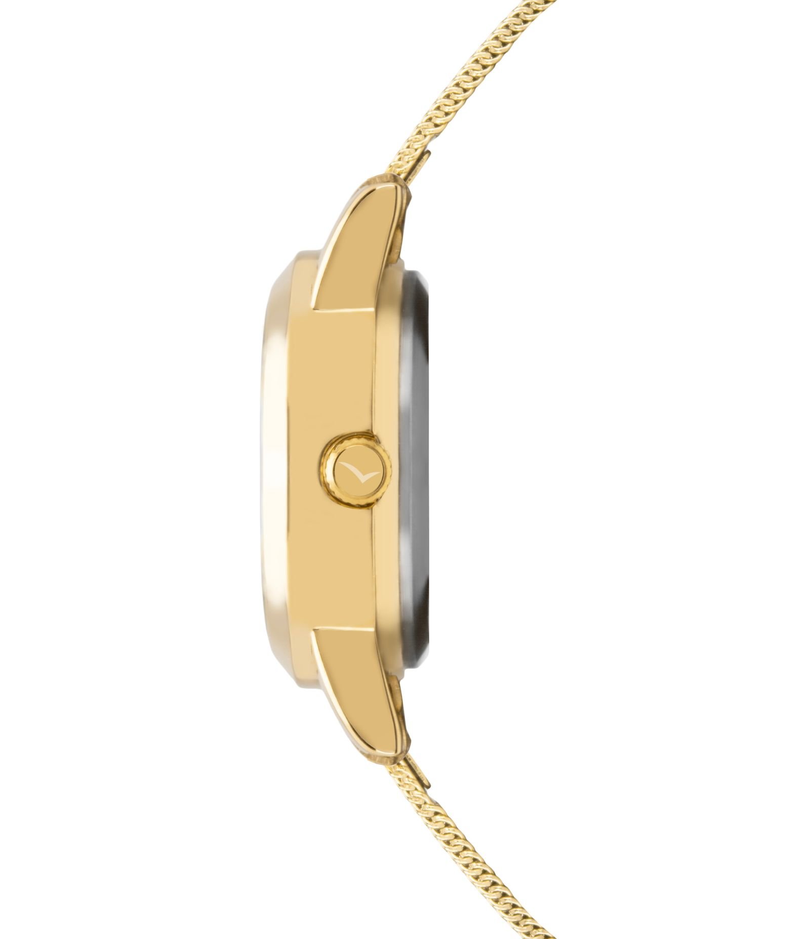 kit relogio Analógico Feminino com Caixa em Metal  e Pulseira em Aço Condor Dourado 2