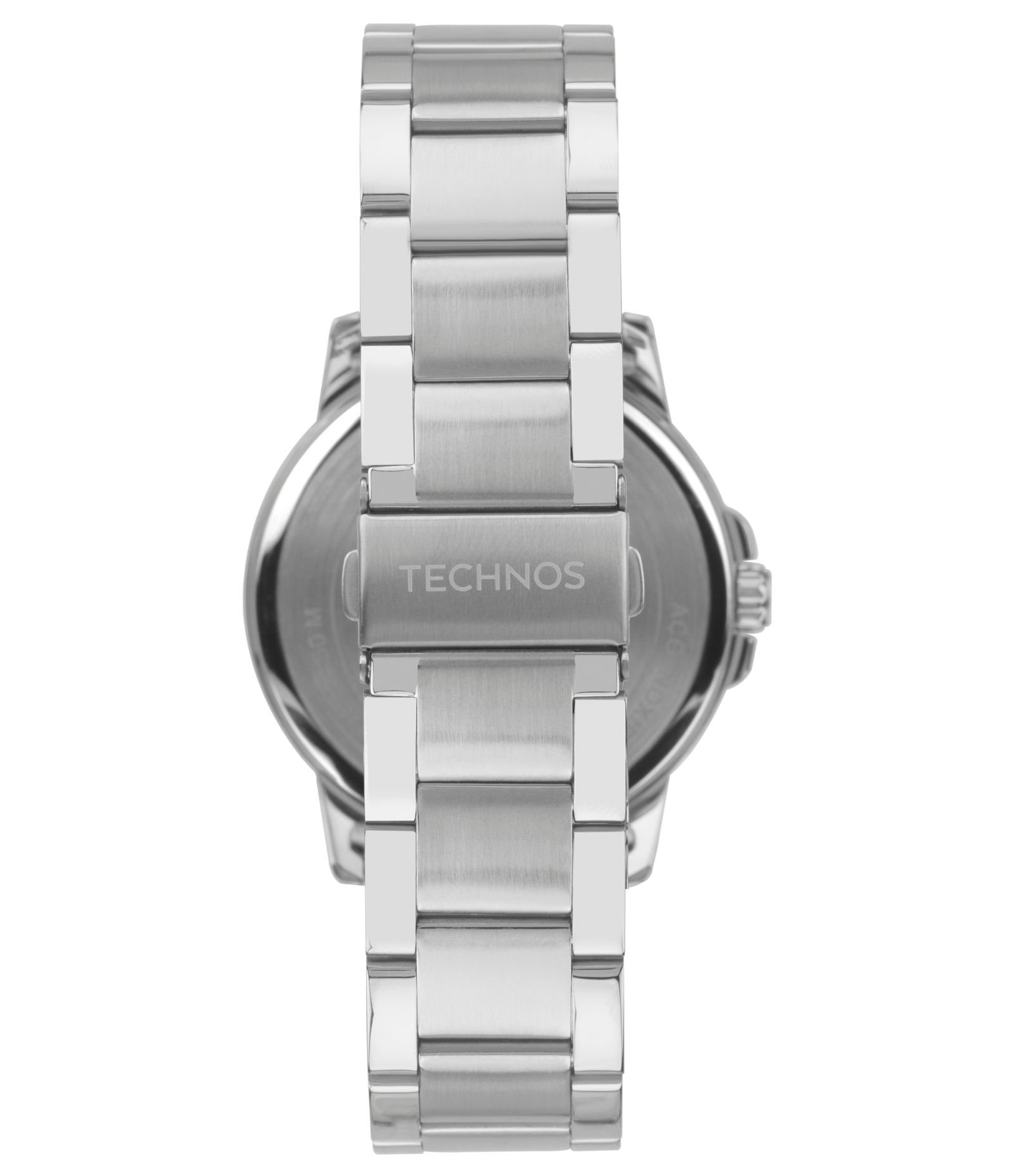 Relogio Analógico Masculino com Caixa em Aço e Pulseira em Aço Technos Prata 3