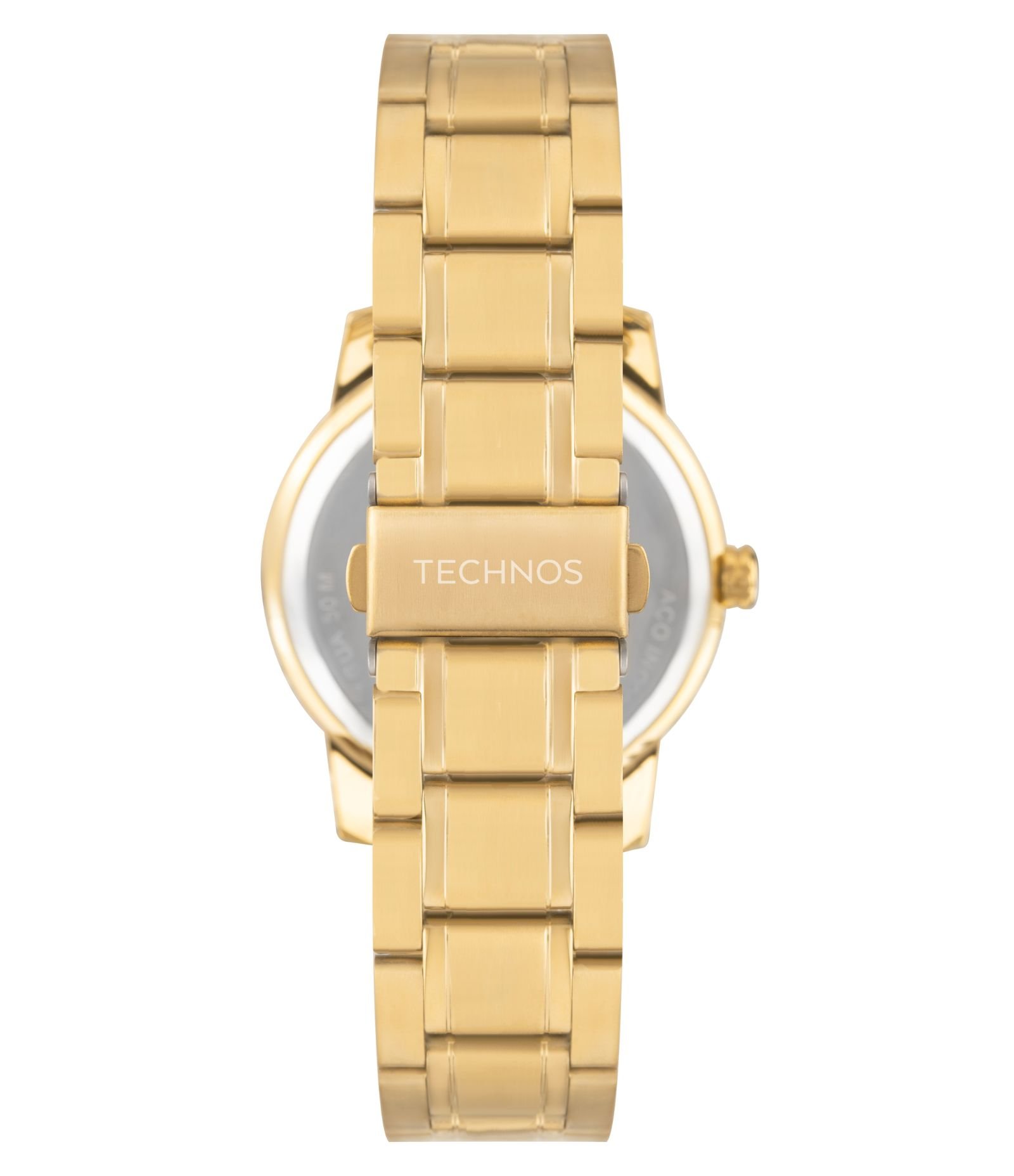 Relógio Analógico Masculino com Caixa em Aço e Pulseira em Aço Technos Dourado 3