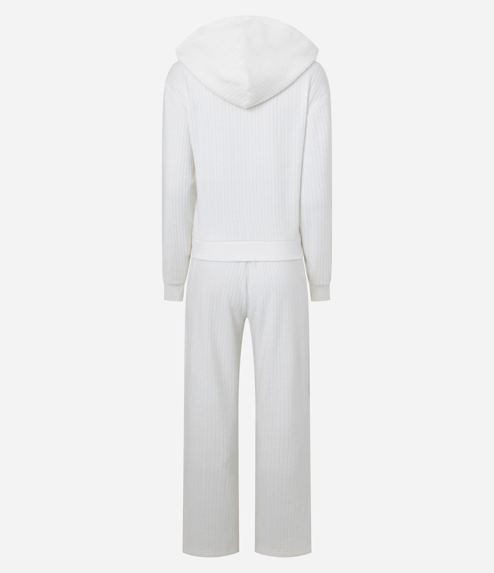 Pijama em Tricô com Zíper e Bordado no Peito Branco 4