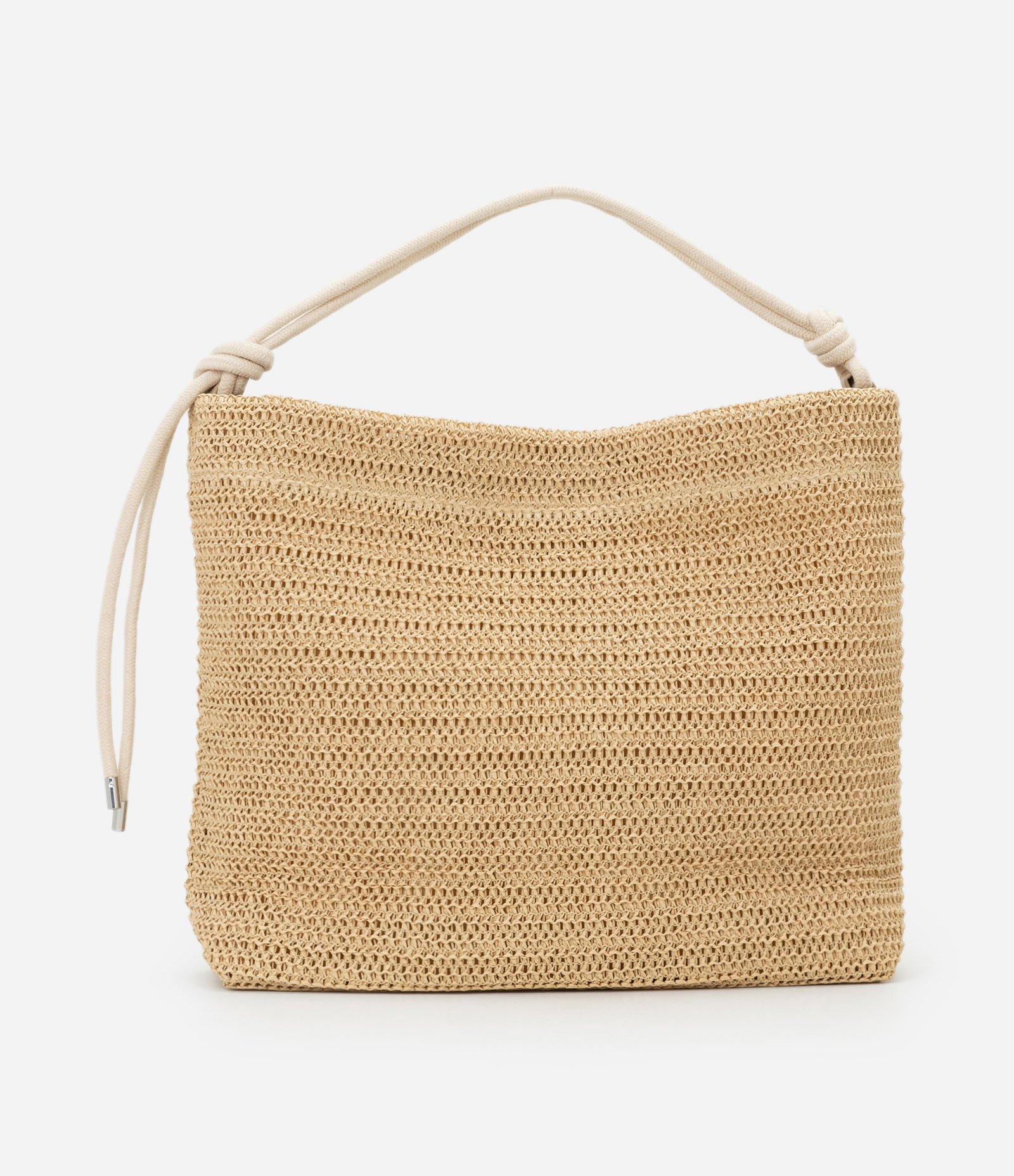 Bolsa de Praia em Palha com Alça de Corda Bege 4