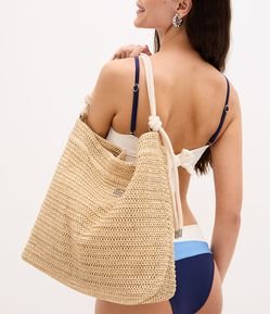 Bolsa de Praia em Palha com Alça de Corda