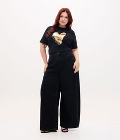 Calça Balloon em Jeans Curve & Plus Size