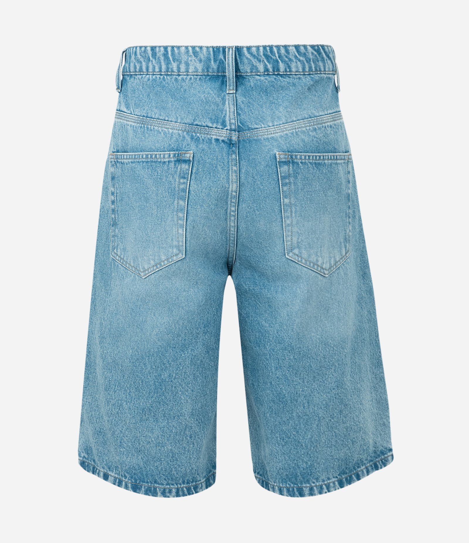 Bermuda Baggy Relaxed em Jeans com Estampa Lettering Azul 5