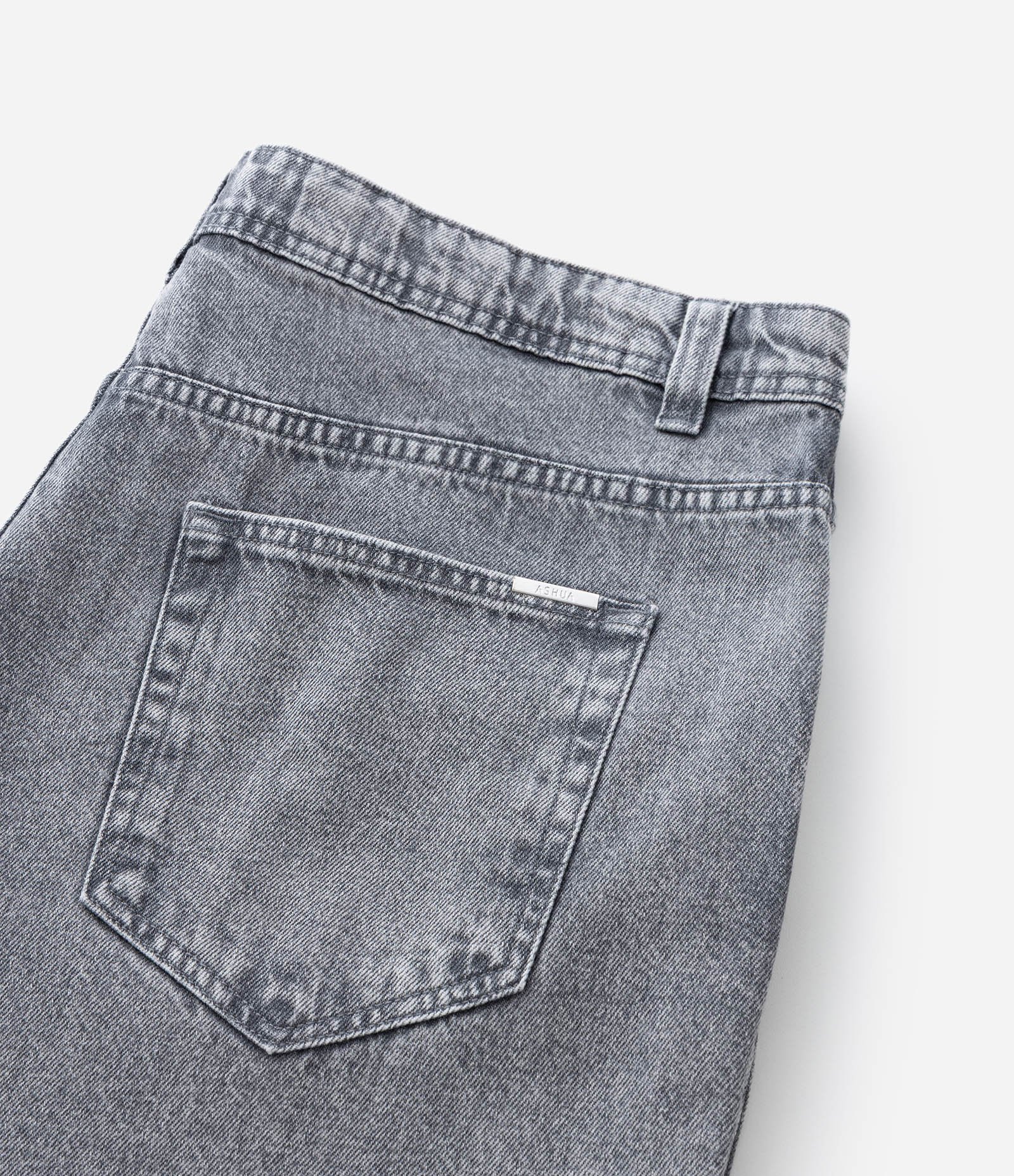 Calça Wide Leg Jeans com Brilhos Curve & Plus Size Cinza 9