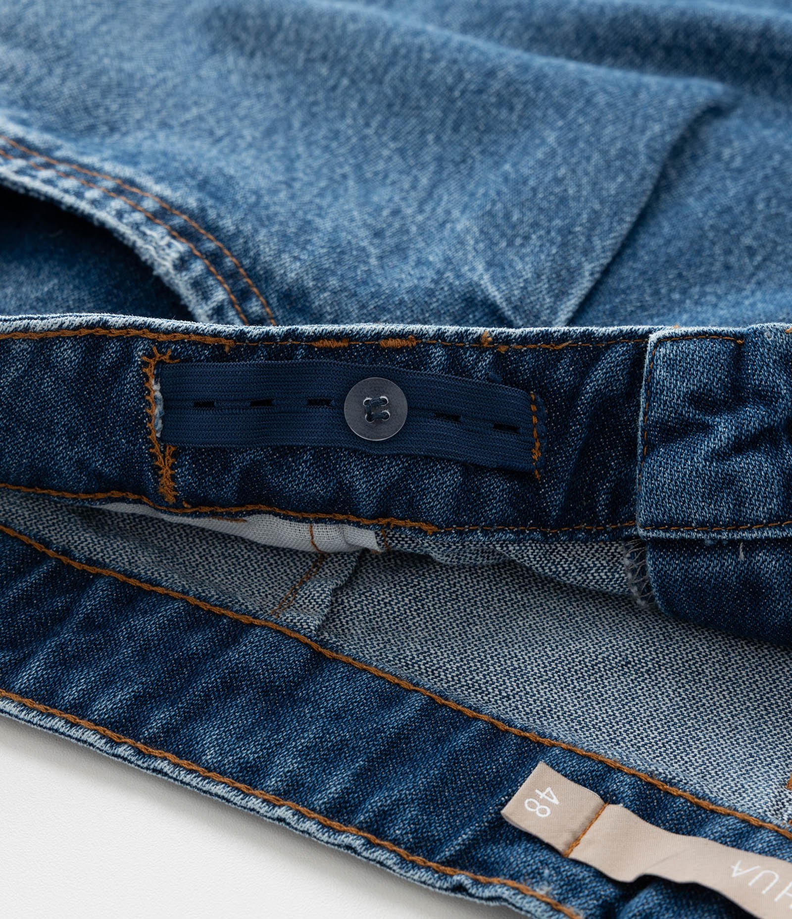 Short Jeans com Barra Larga Curve & Plus Size Azul 8