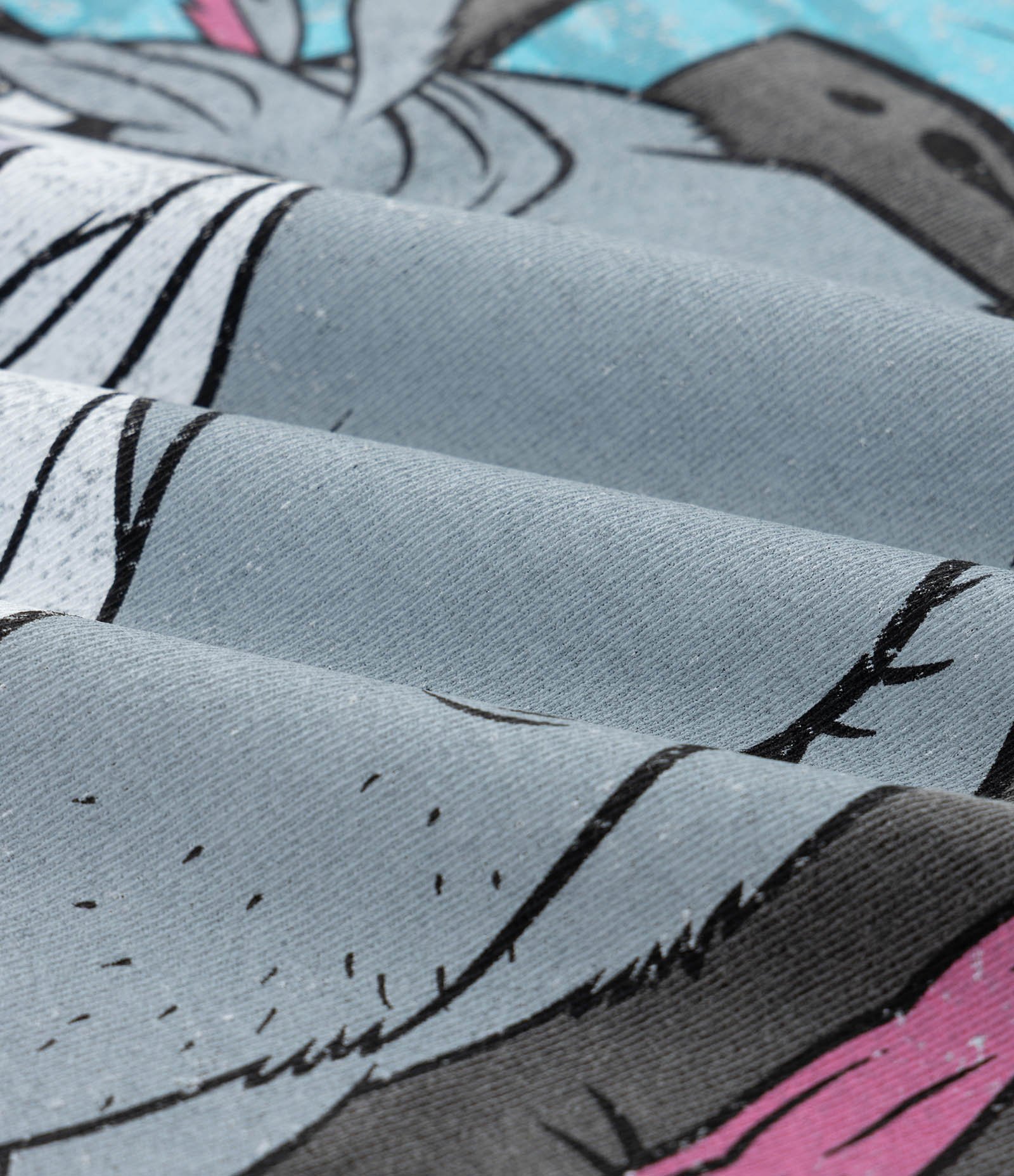 Regata Boxy em Algodão Estonado com Estampa Looney Tunes Preto 3