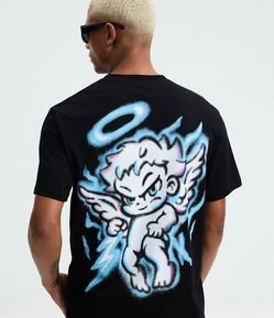 Camiseta Comfort em Algodão com Estampa Anjo Divine Spark