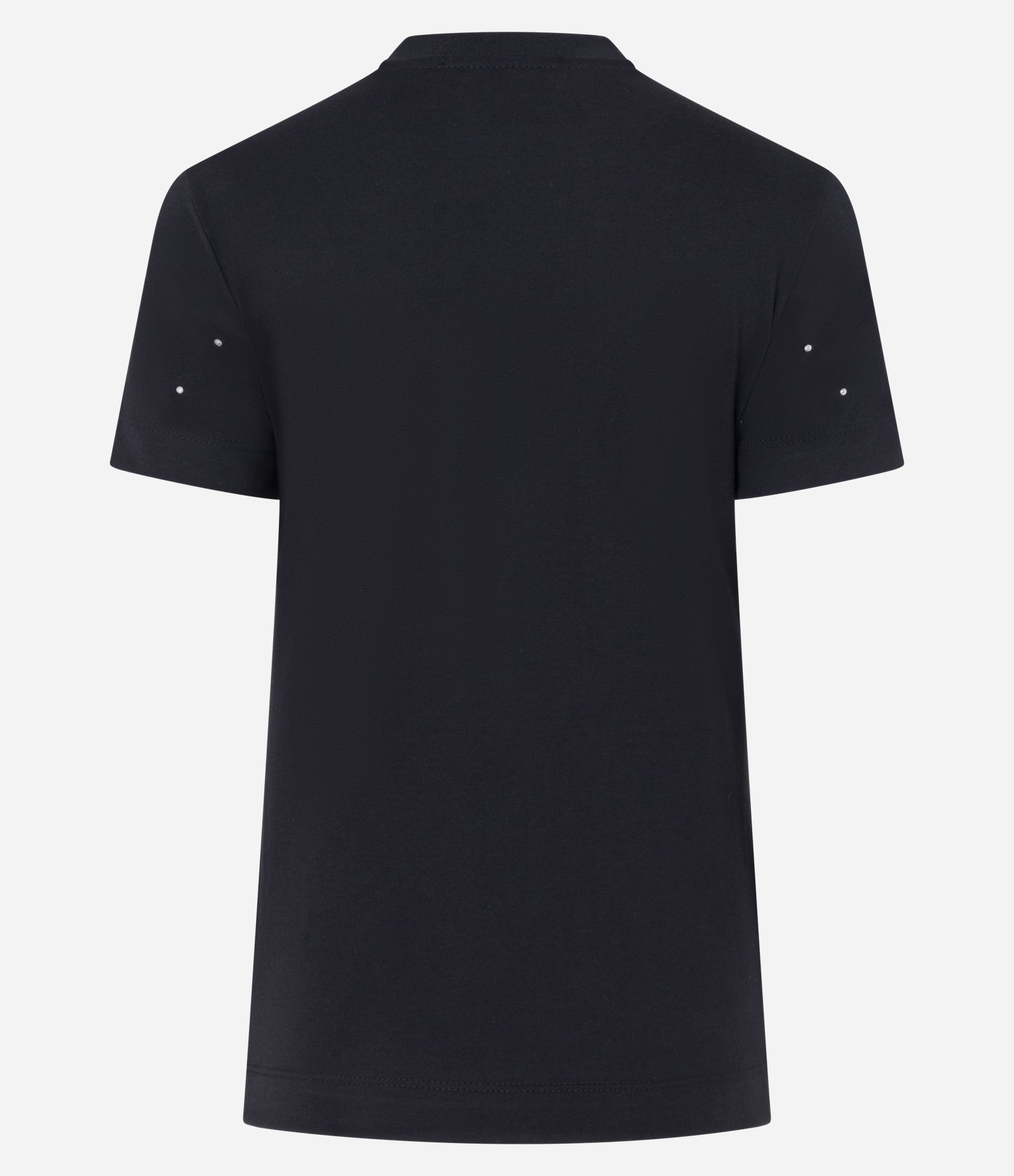 Blusa em Algodão com Gola Redonda e Brilho Preto 7