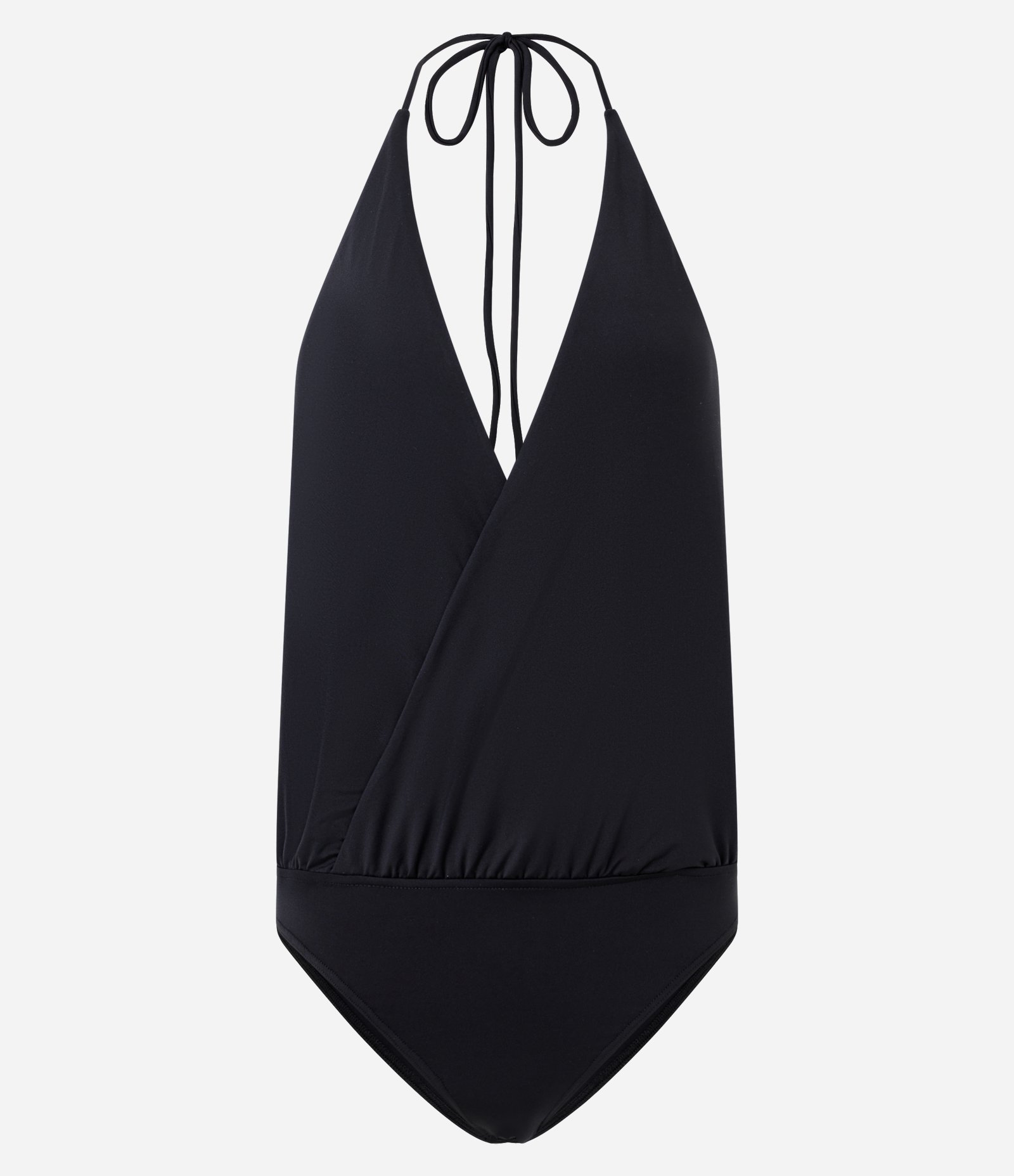 Body Frente Única Transpassado com Amarração Preto 1