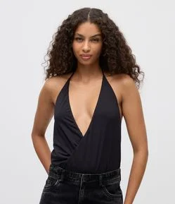 Body Frente Única Transpassado com Amarração