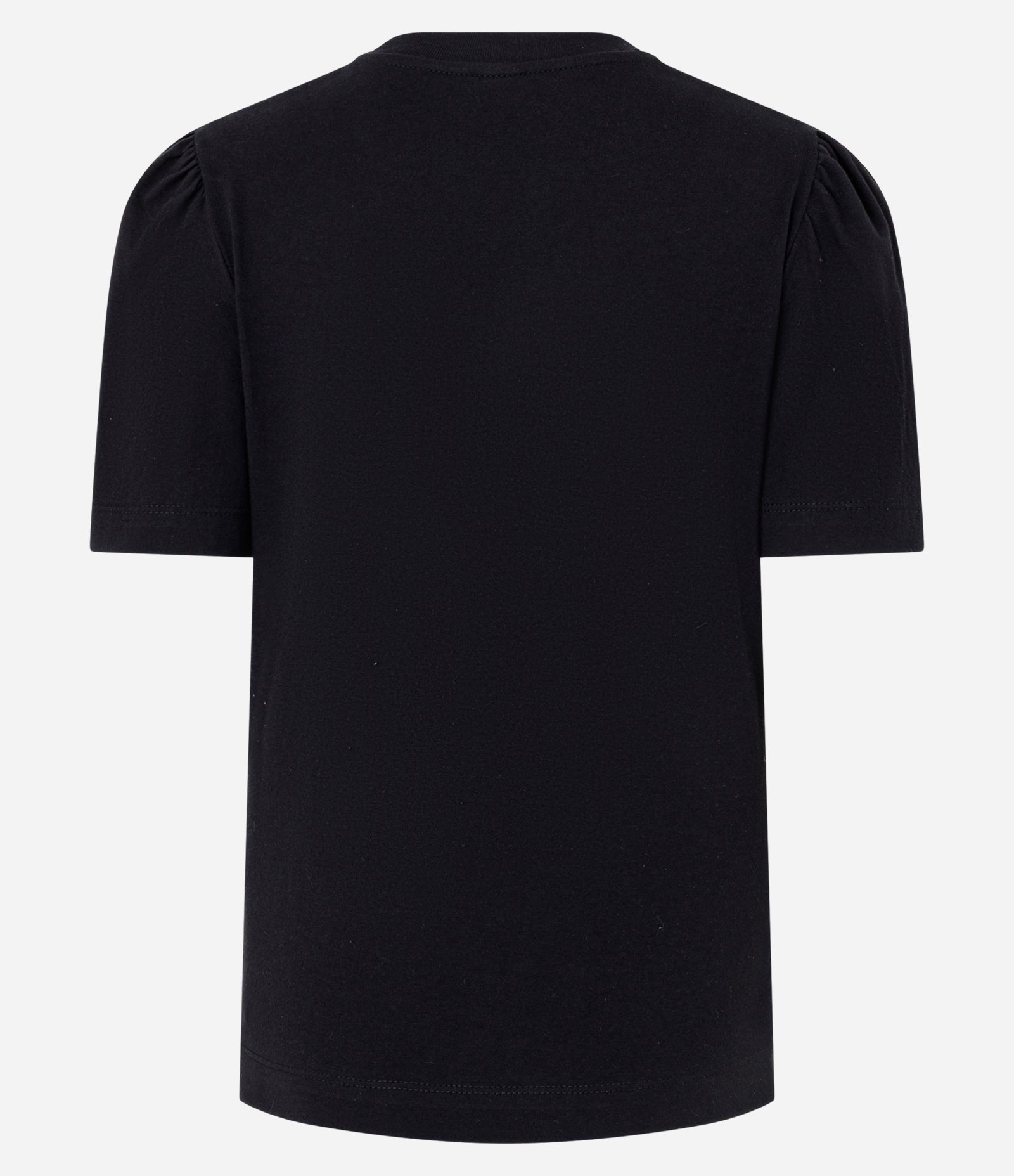 Blusa Slim em Algodão com Bordado Cereja e Manga Bufante Preto 7