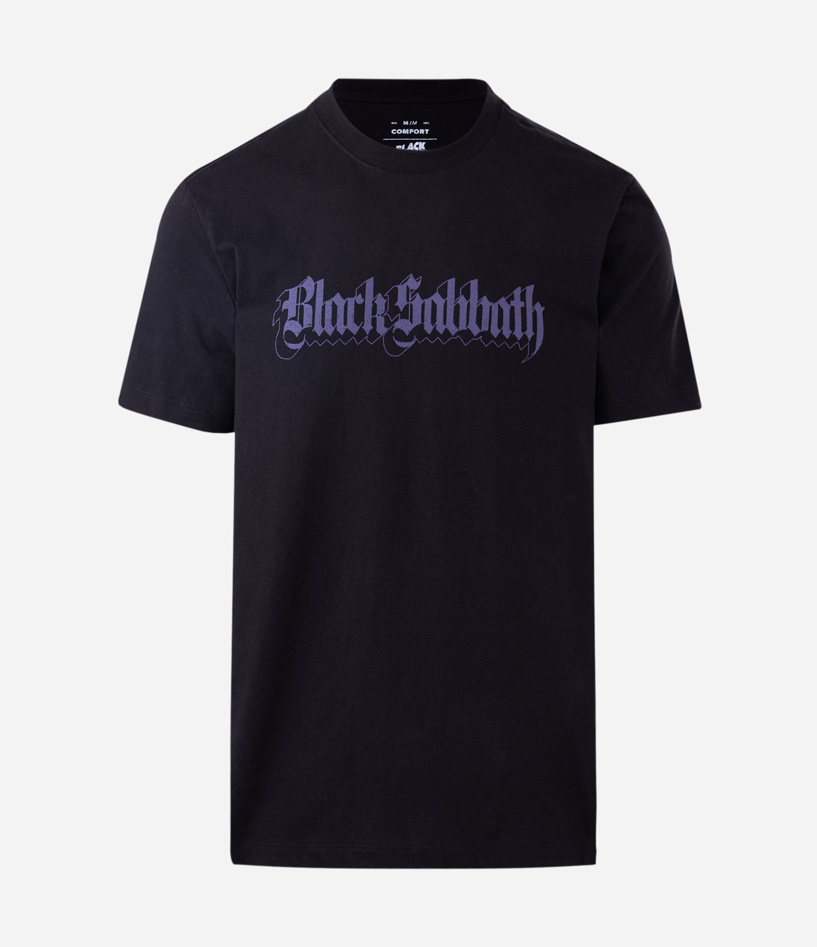 Camiseta Comfort em Algodão com Estampa Black Sabbath Preto 5