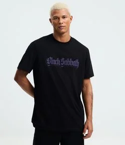 Camiseta Comfort em Algodão com Estampa Black Sabbath