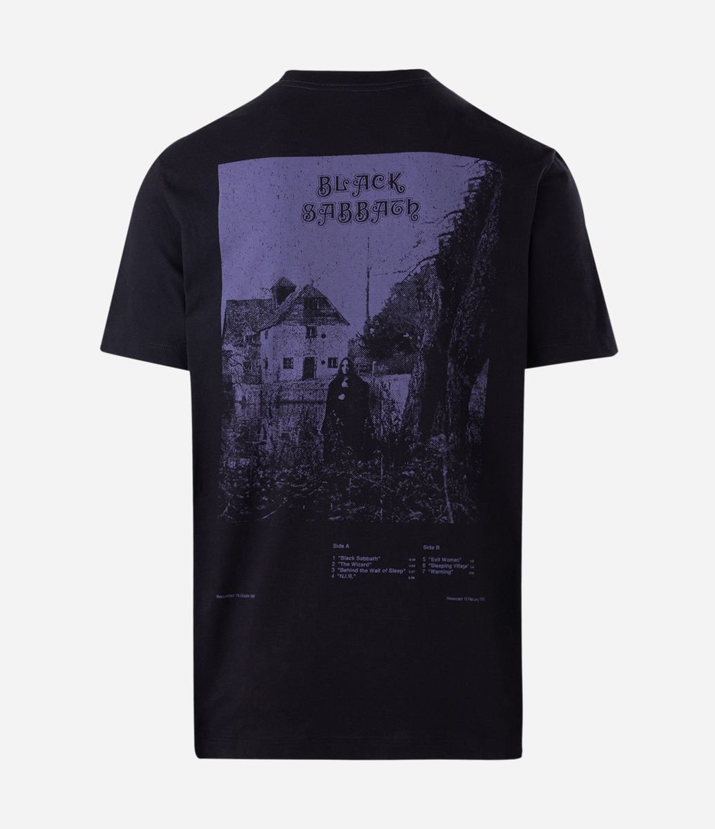 Camiseta Comfort em Algodão com Estampa Black Sabbath Preto