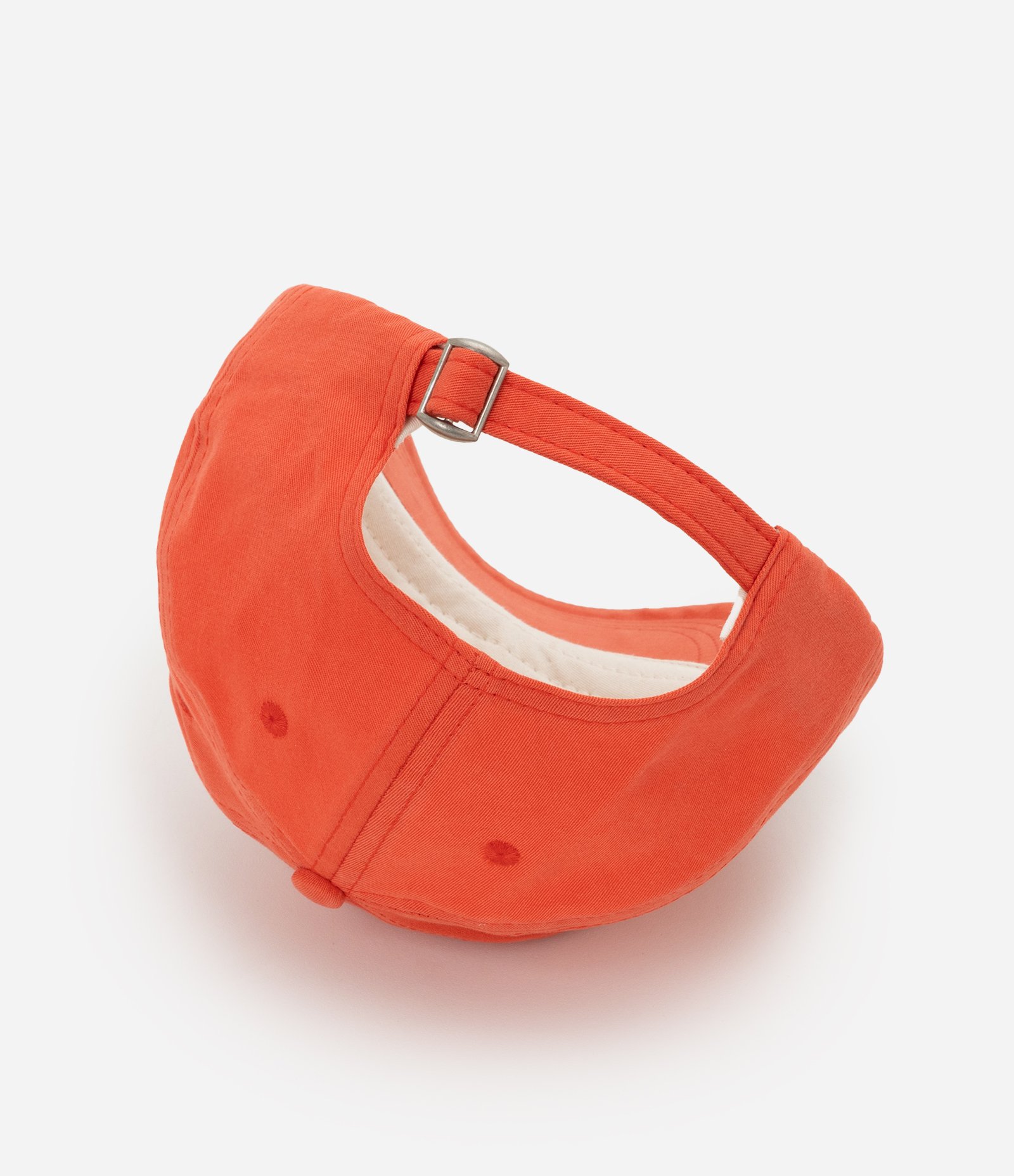 Boné em Sarja com Aba Curva e Bordado Lettering Caliente Laranja 4