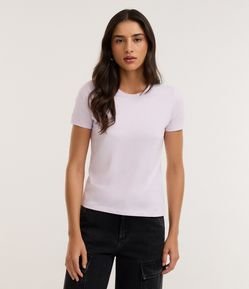 Camiseta Regular Básica em Algodão