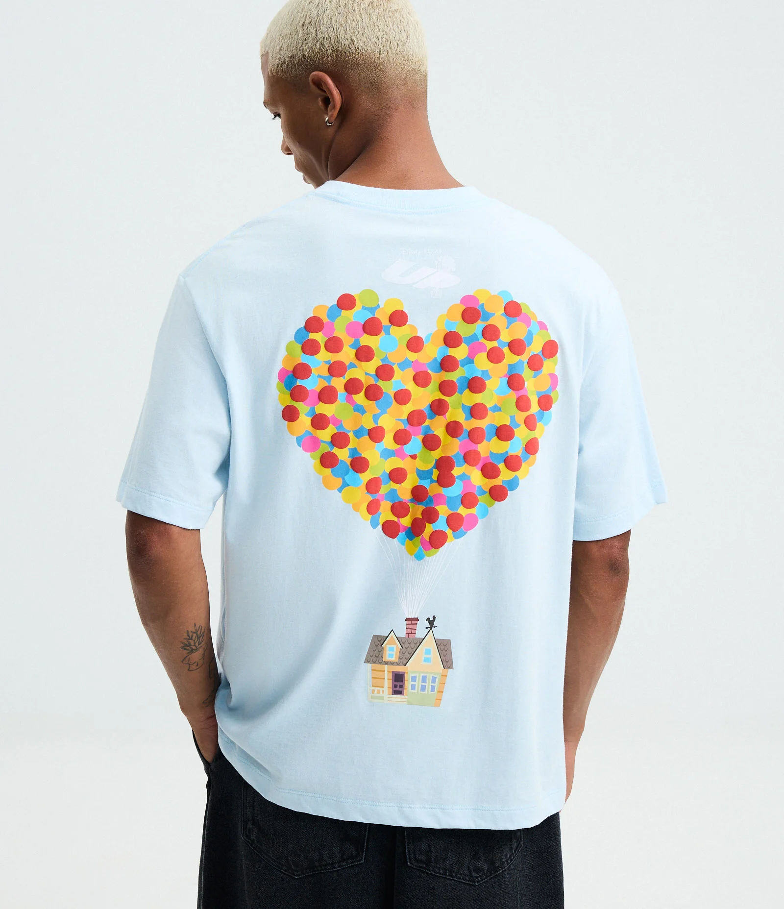 Camiseta Boxy em Algodão com Estampa Up Altas Aventuras Azul 1