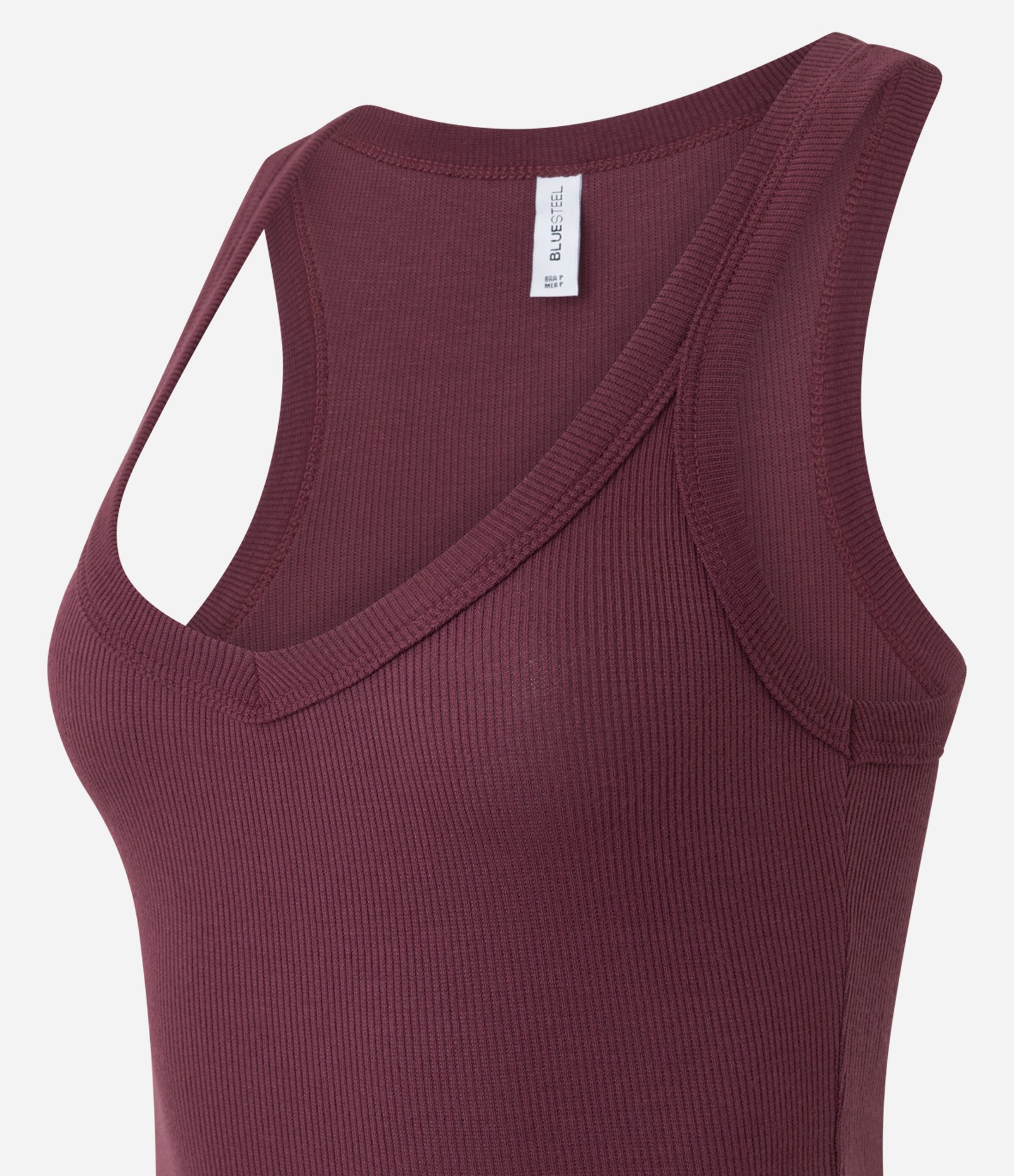 Blusa Sem Manga com Decote em V Vermelho 3