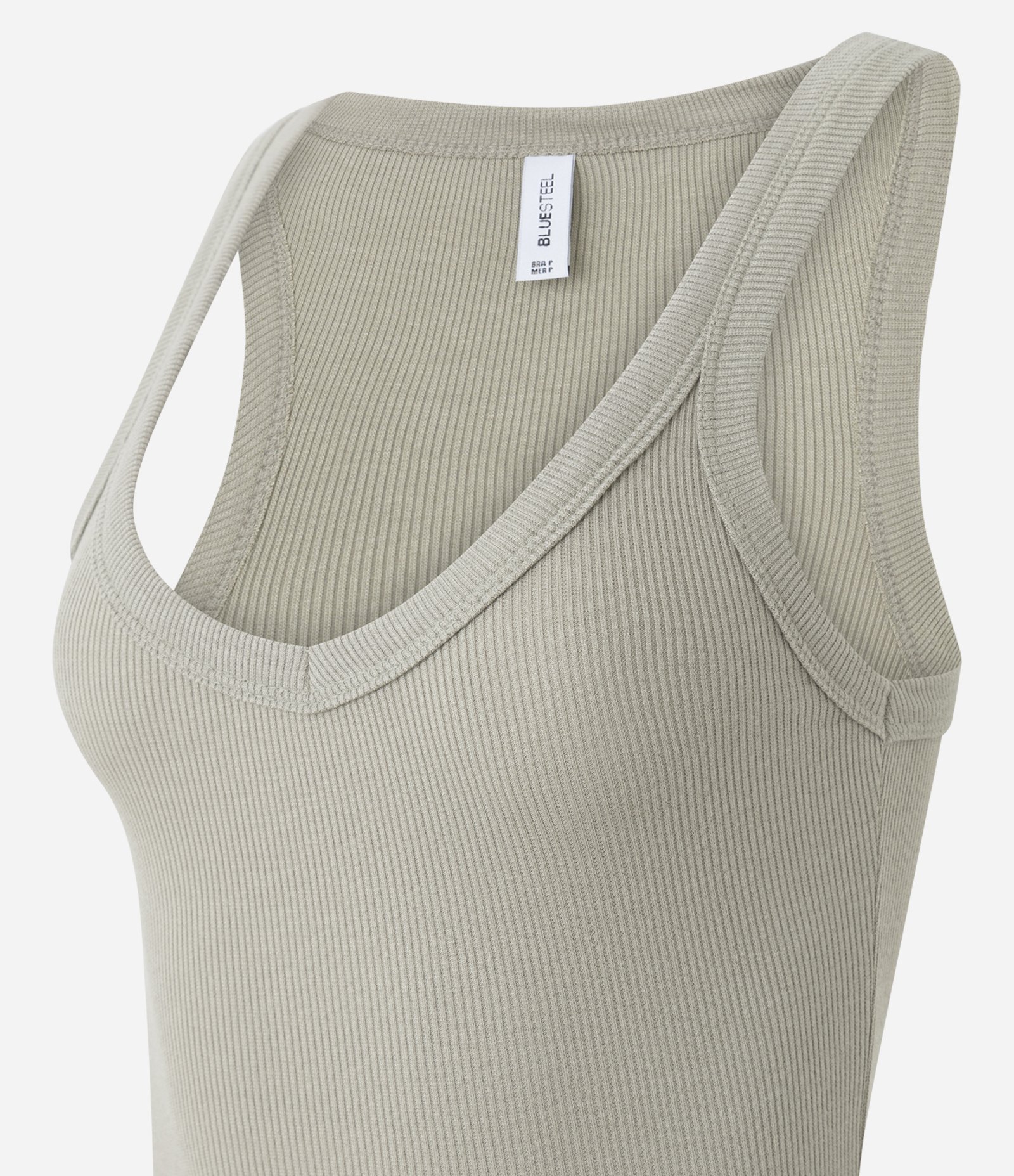 Blusa Sem Manga com Decote em V Verde 3