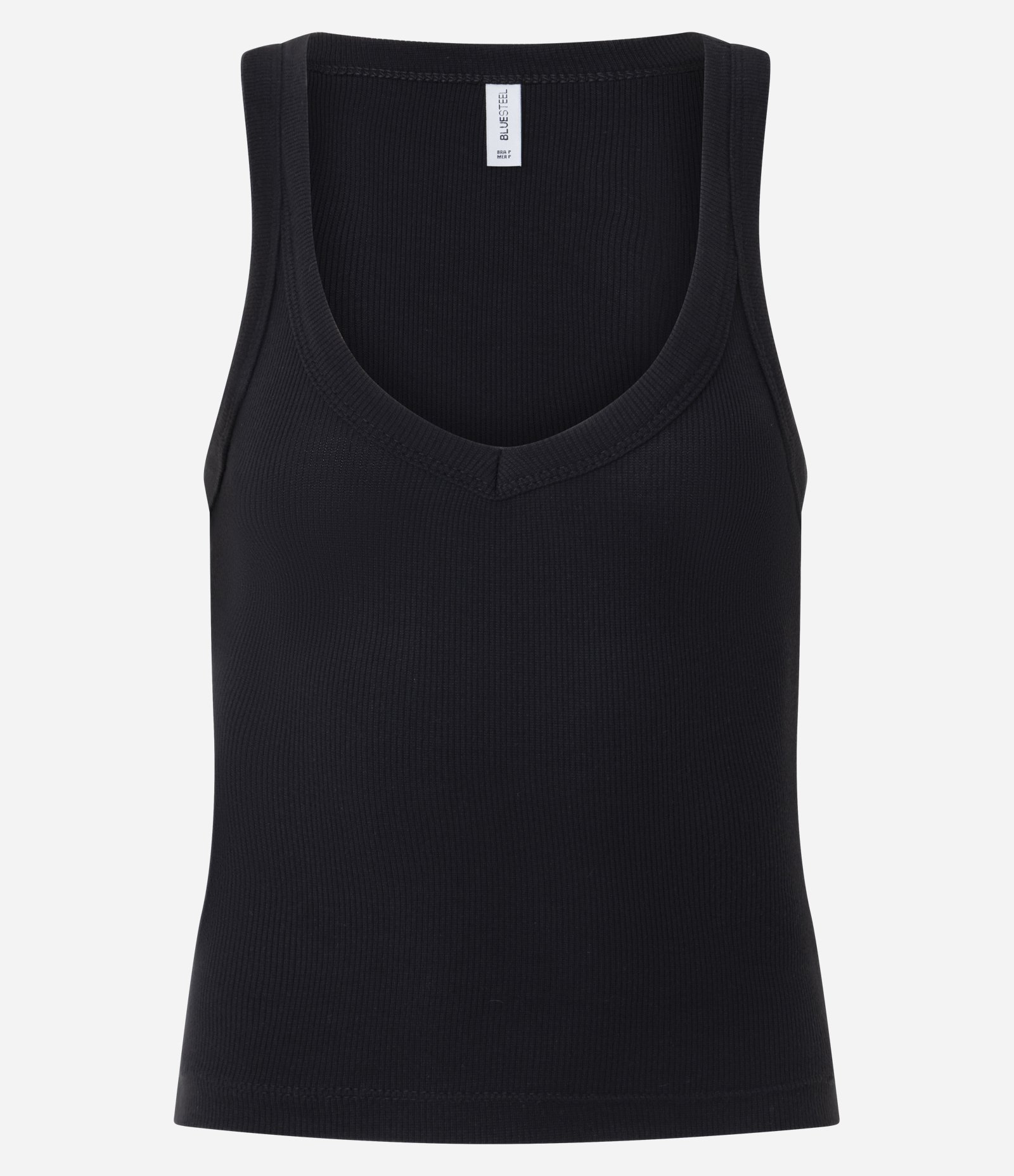 Blusa Sem Manga com Decote em V Preto 5