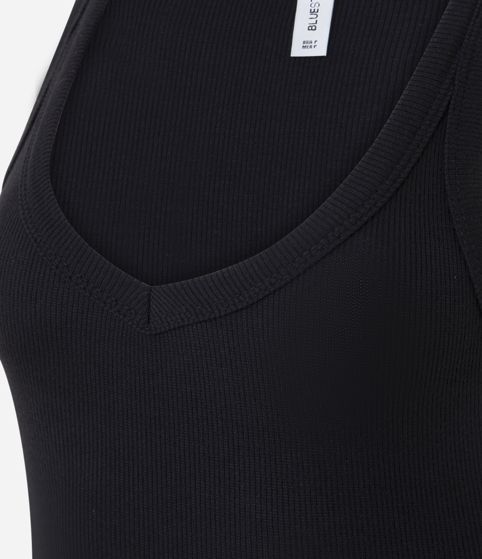 Blusa Sem Manga com Decote em V Preto 7