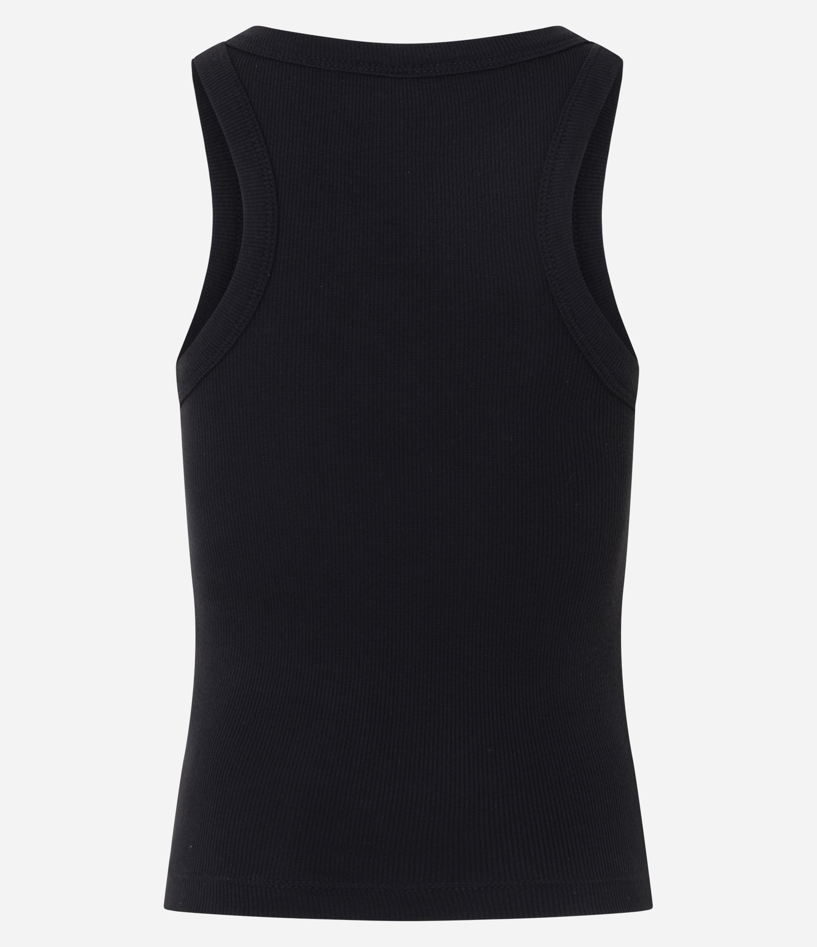 Blusa Sem Manga com Decote em V Preto 8
