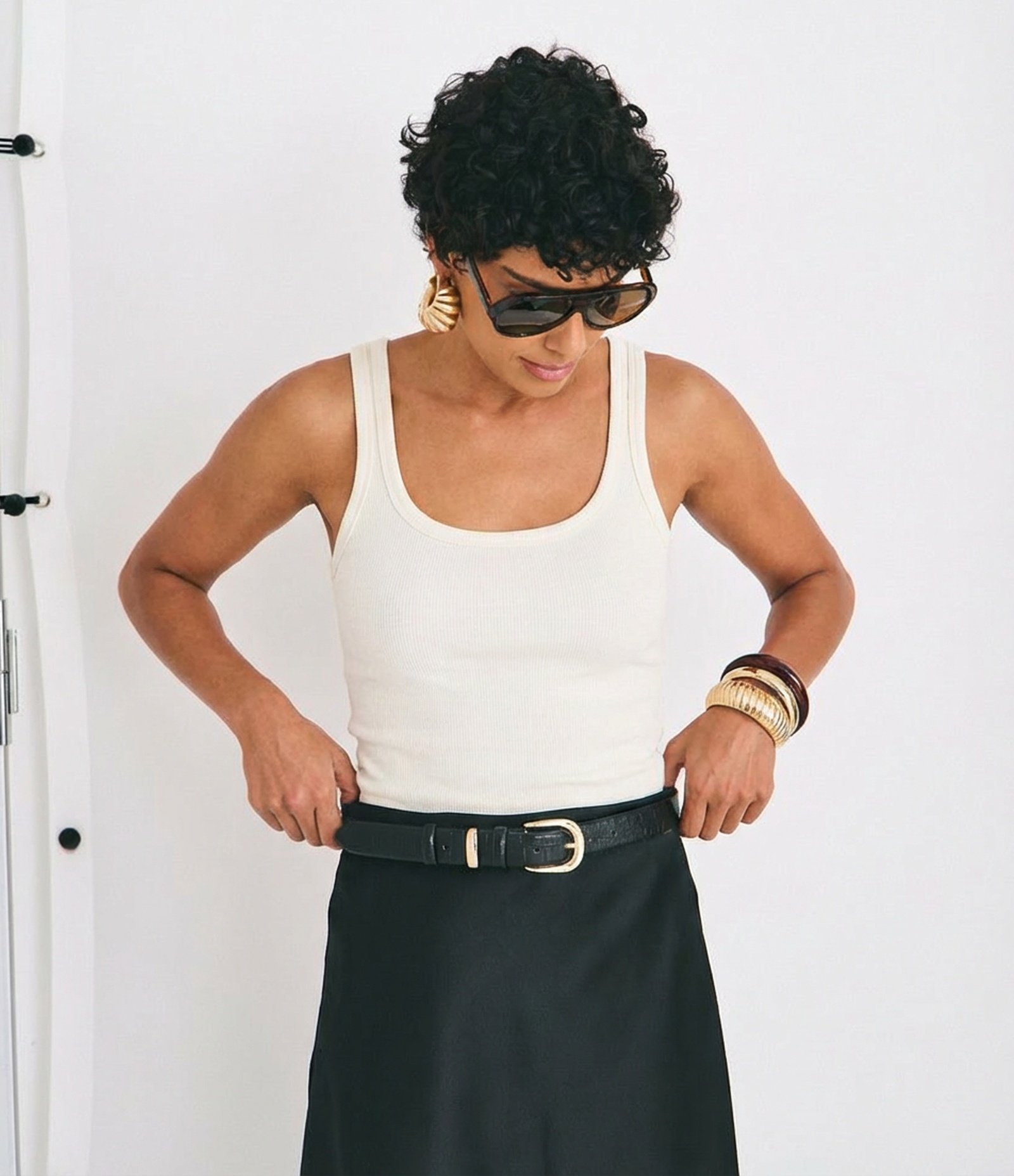 Blusa em Ribana com Decote Quadrado Off White 1