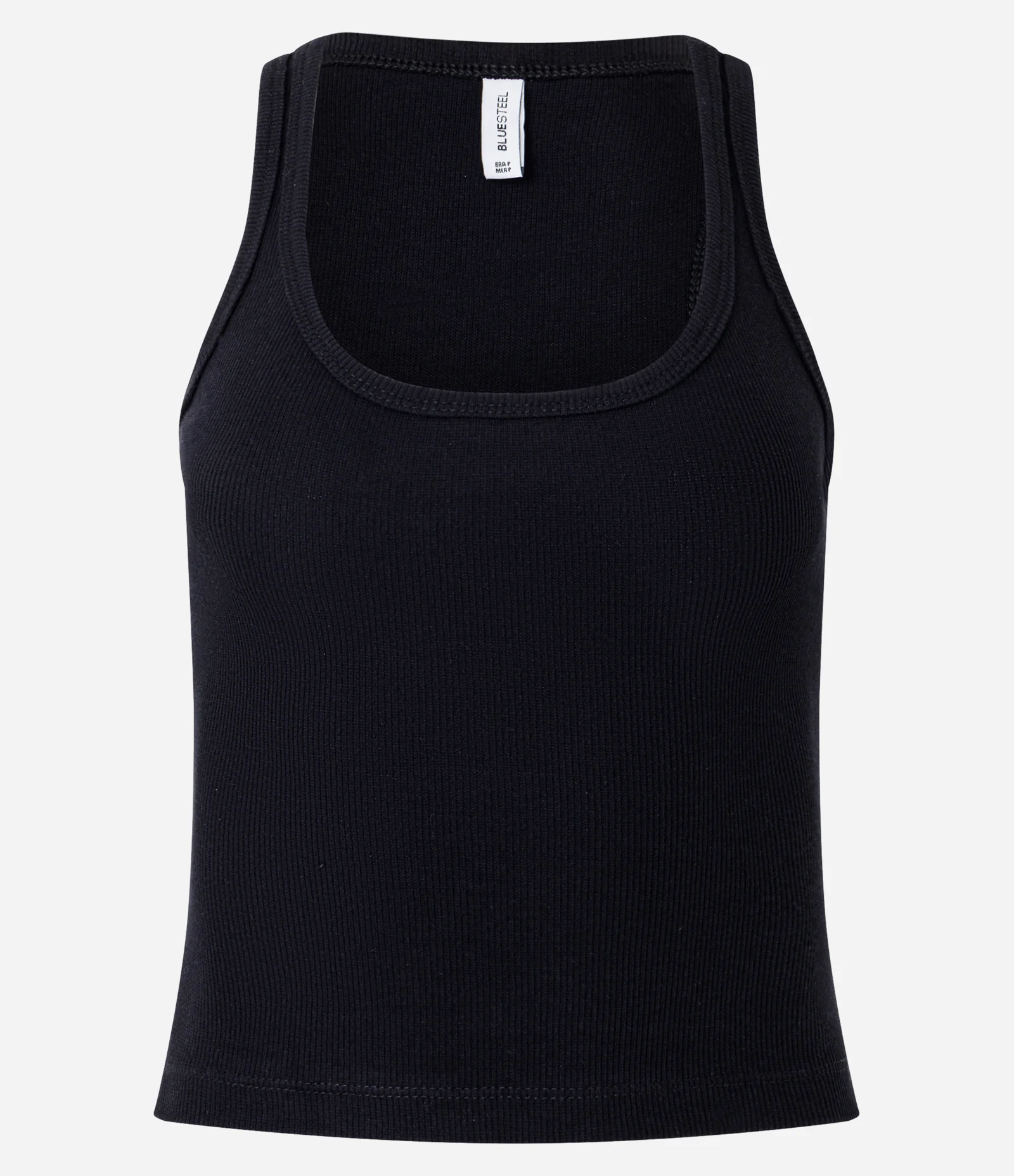 Blusa em Ribana com Decote Quadrado Preto 1