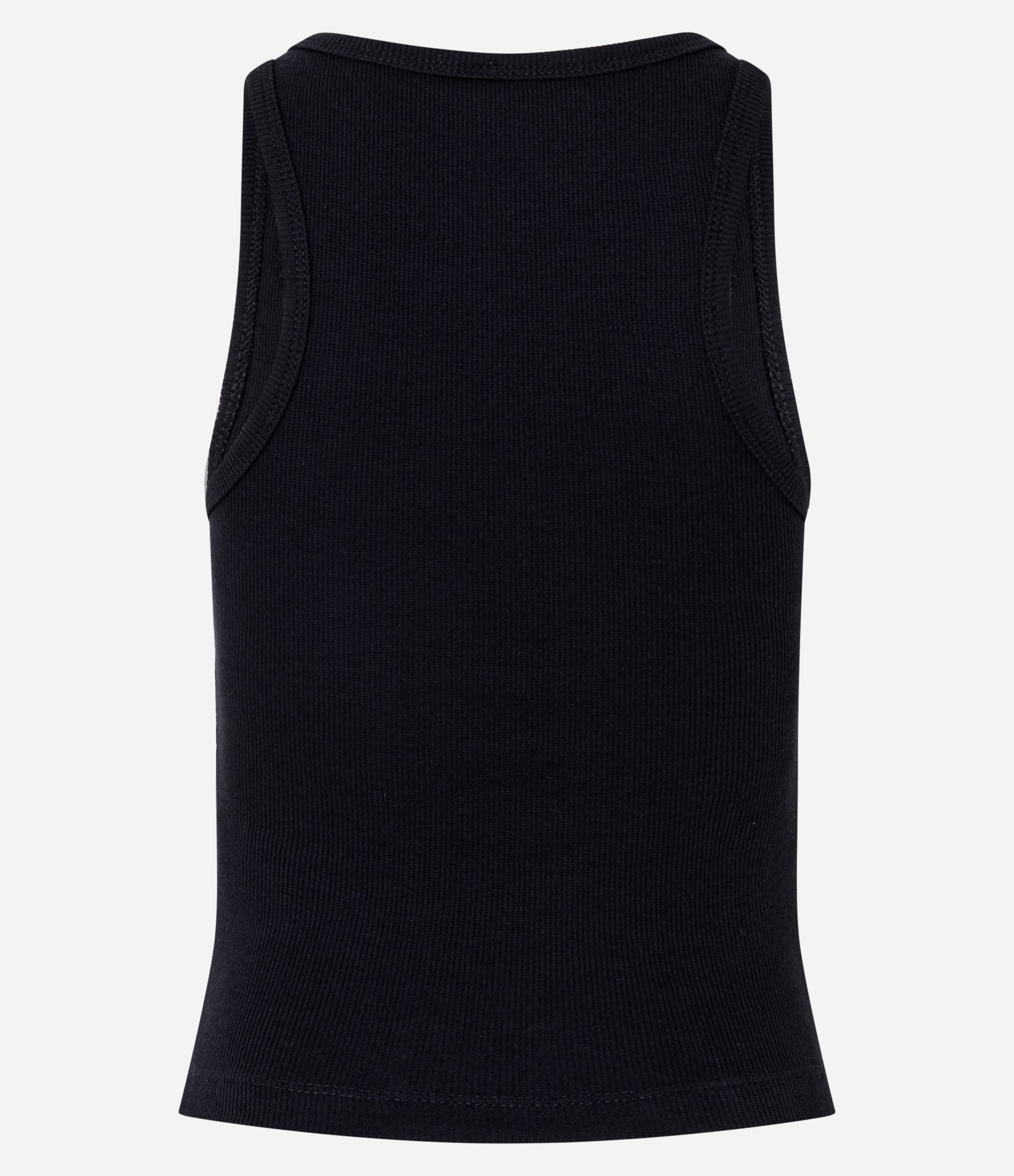 Blusa em Ribana com Decote Quadrado Preto 3