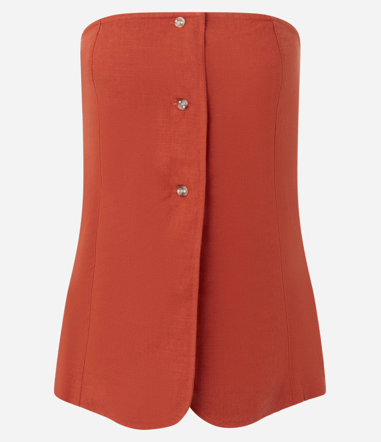 Blusa Tomara que Caia em com Botões Frontais Laranja 1