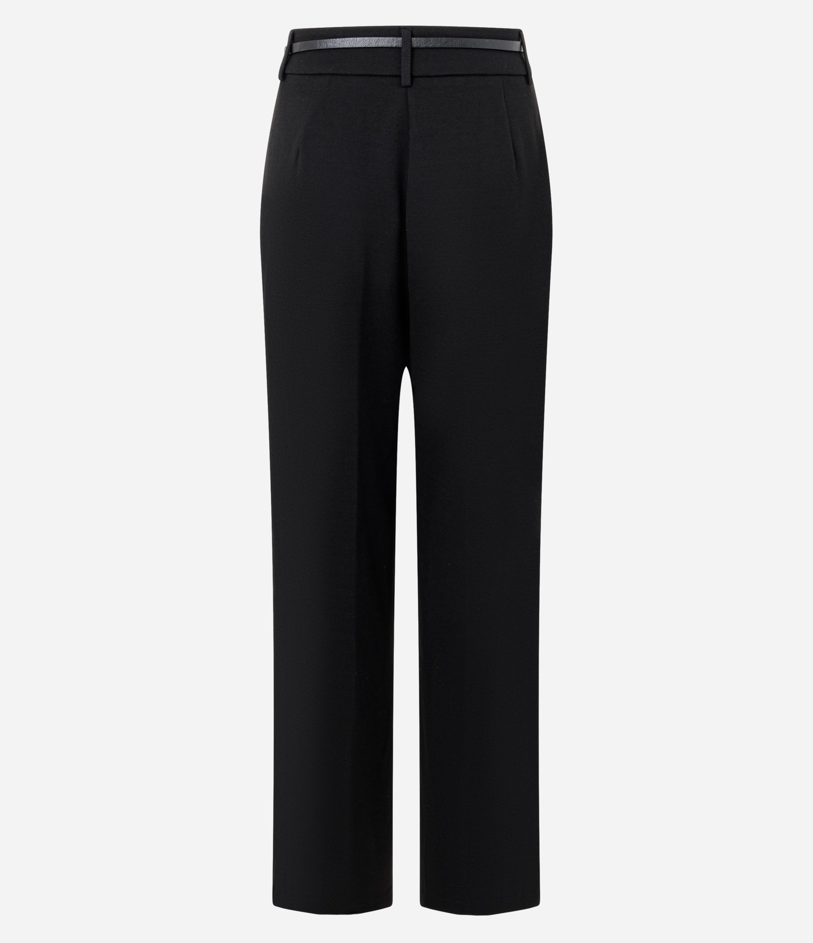 Calça Reta em Ponto Roma com Cintinho Fino Preto 6